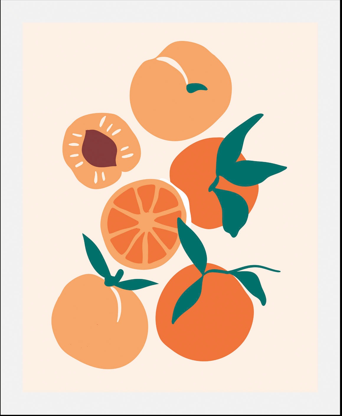 queence Bild »Ely«, Obst-Obst Bilder-Essen-Lebensmittel-Kunst, (1 St.), gerahmt