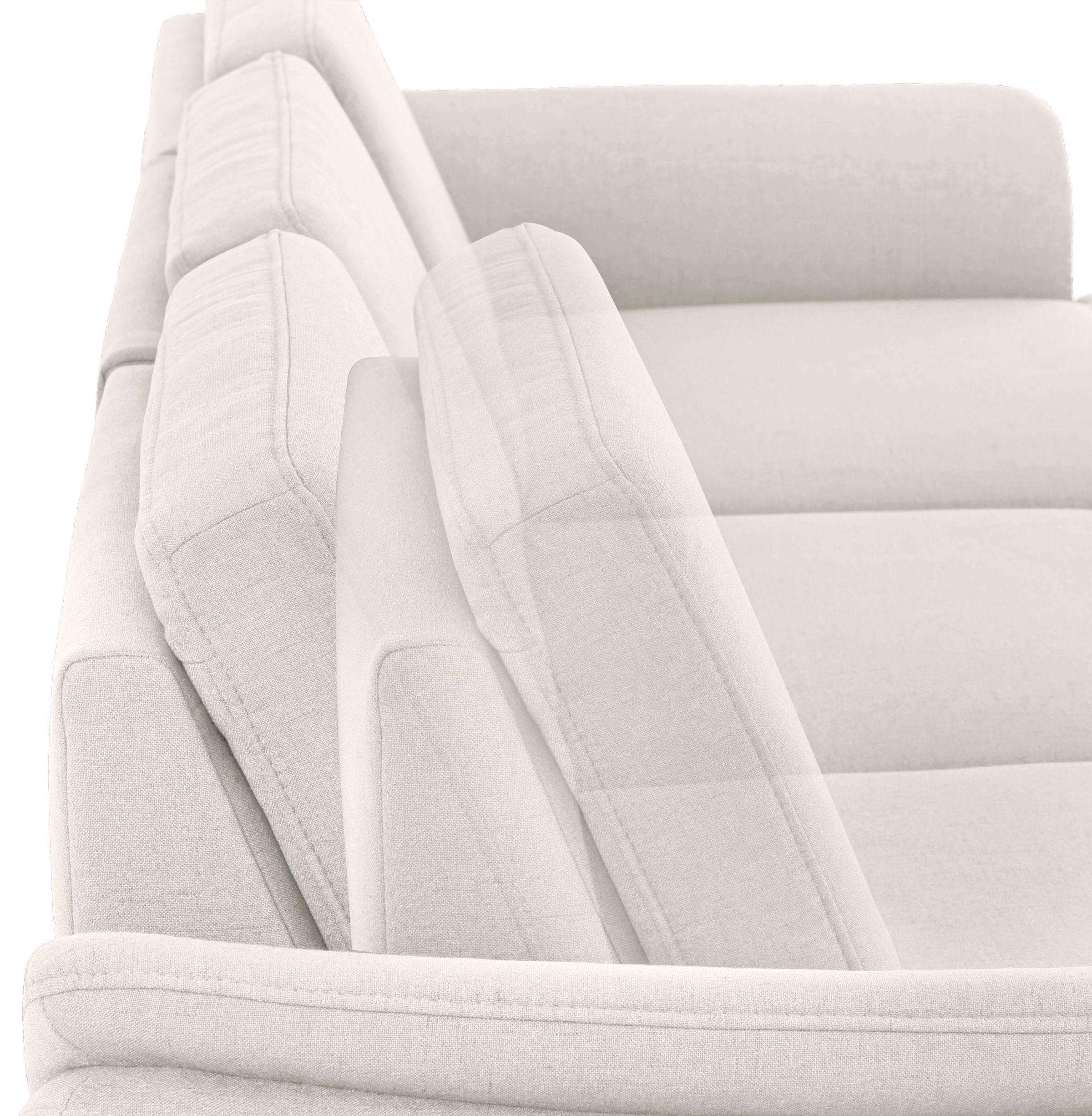 Home affaire Ecksofa »Palace L-Form« incl. Sitztiefenverstellung, wahlweise mit Bettfunktion und Stauraum