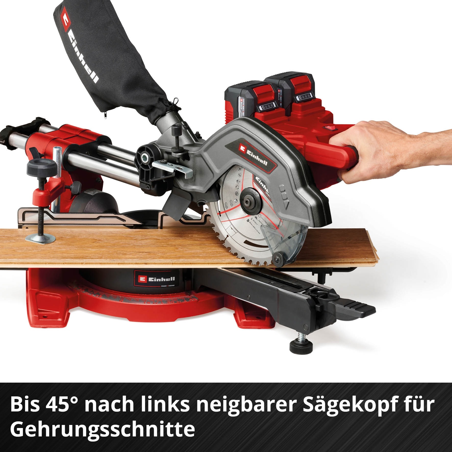 Einhell Akku-Zug-Kapp-Gehrungssäge »TE-SM 36/8 L Li-Solo«, für kabellose Sägearbeiten, ohne Akku