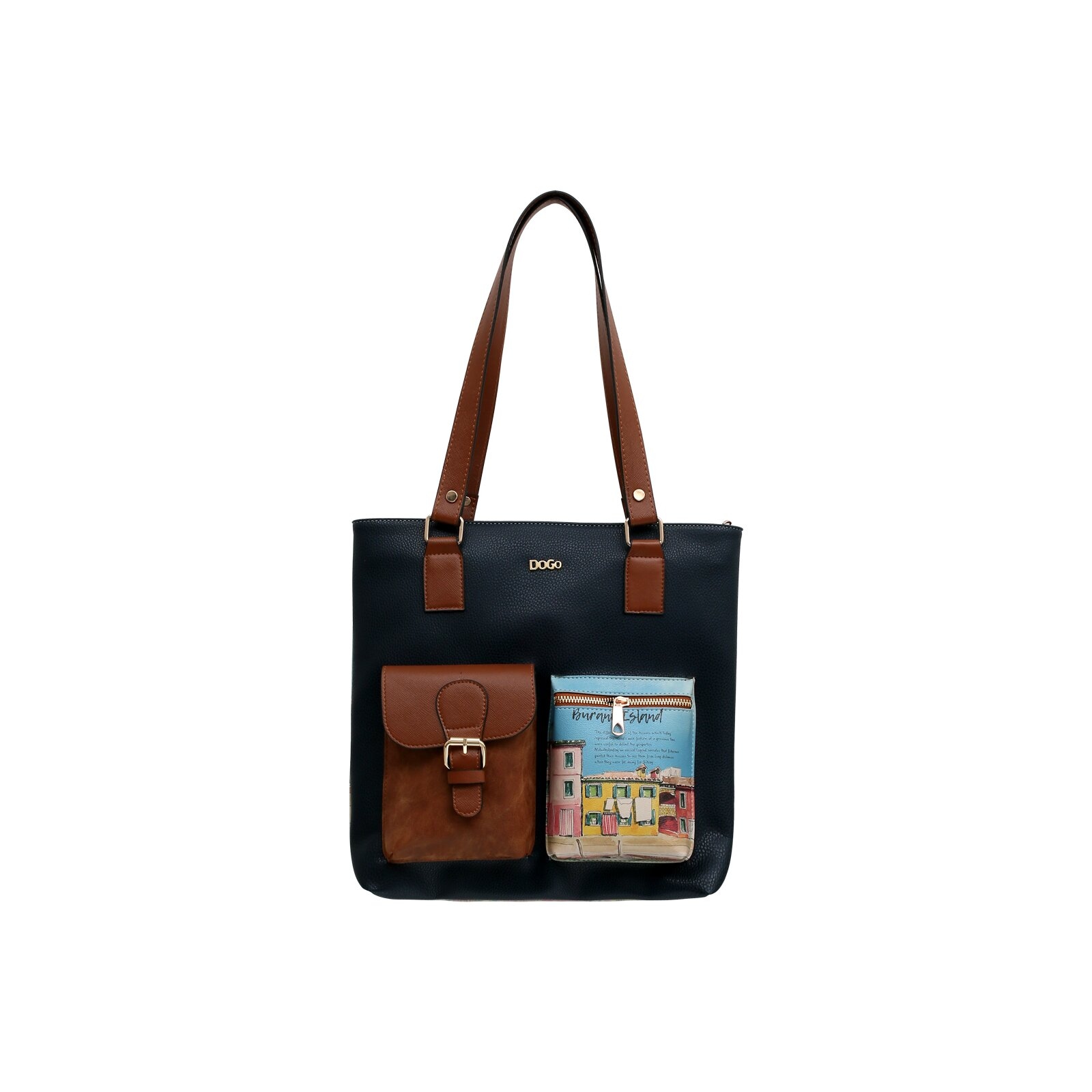 DOGO Umhängetasche "Multi Pocket Bag Burano Island Damen Handtaschen (Fashi günstig online kaufen