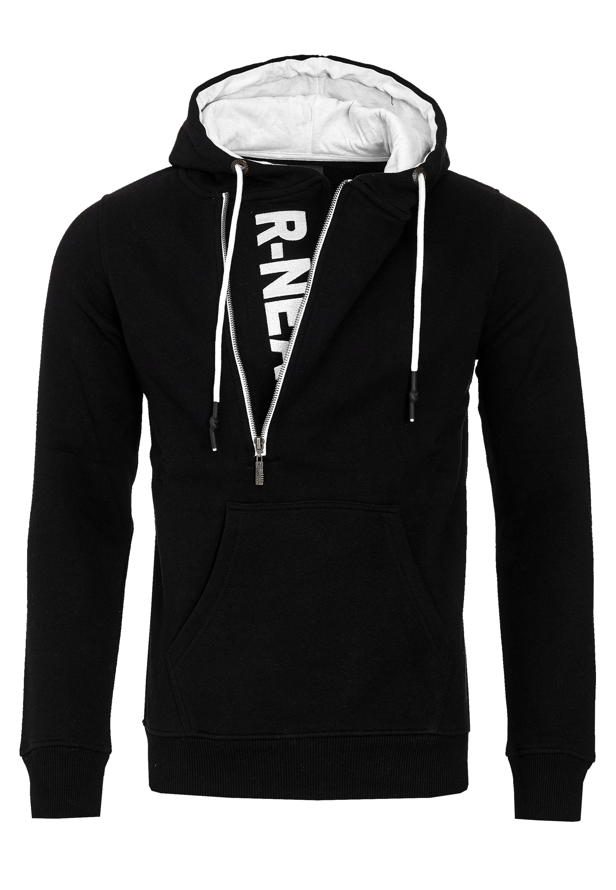 Rusty Neal Kapuzensweatshirt, mit seitlichem Reißverschluss