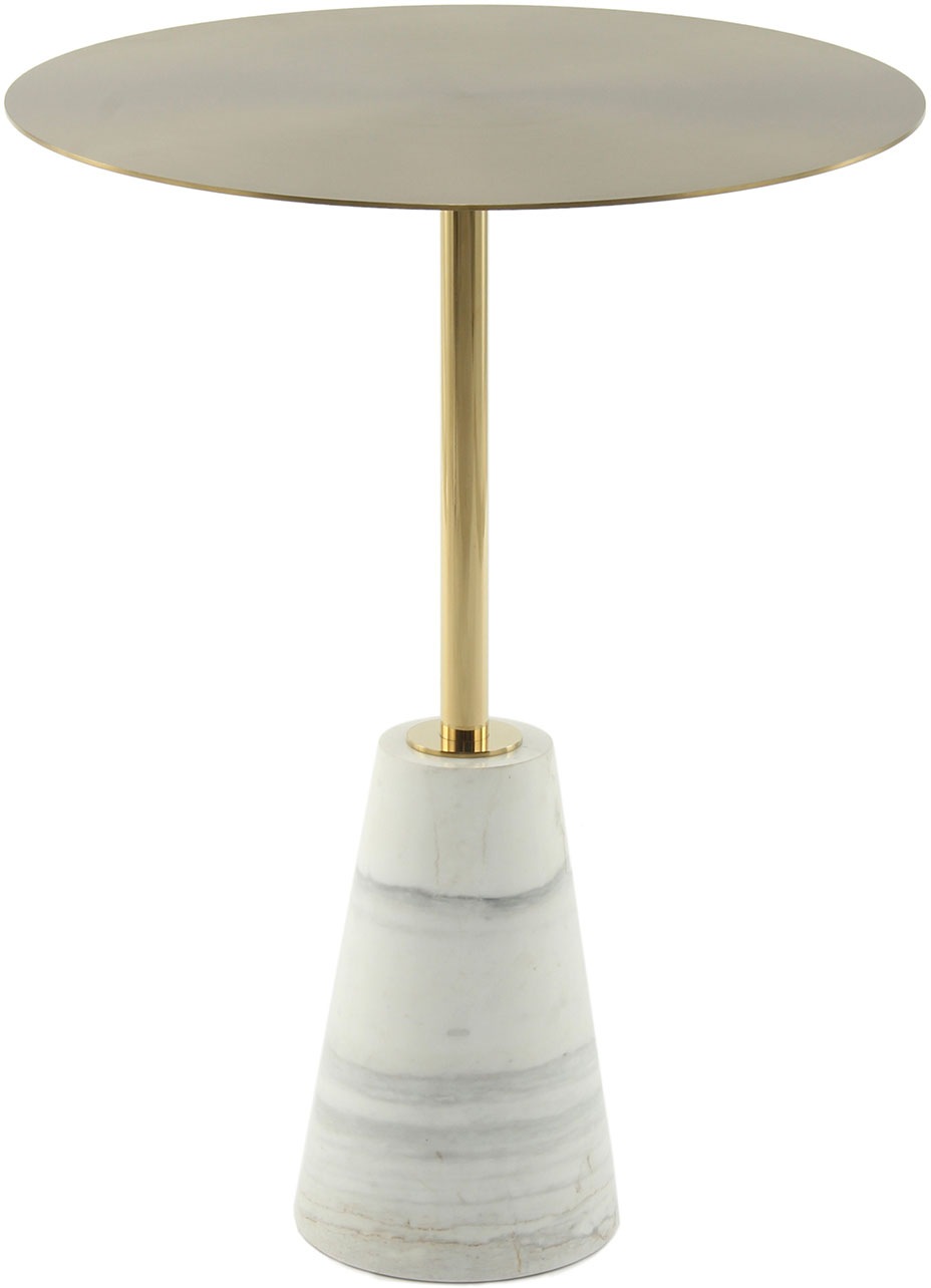 Thumbnail - Kayoom Beistelltisch "Oscar 325, Ausgestattet mit stabilem Marmorfuß, Edelstahl-Gestell" 1 Stk. tlg. Stabiler Marmorfuß,...