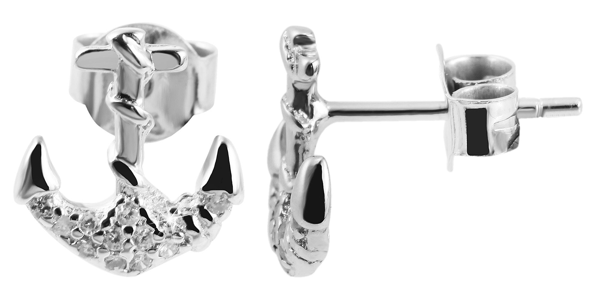 Adelia´s Paar Ohrhänger "Ohrringe – Ohrstecker aus 925 Silber mit Zirkonia" Perfekt als Geschenk zum Weihnachten
