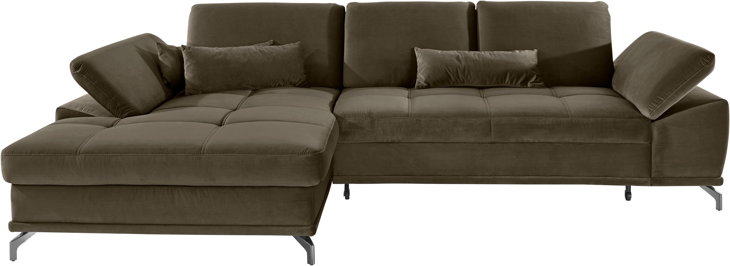 PLACES OF STYLE Ecksofa "Costello L-Form, B: 301 cm mit Sitztiefen-, Armtei günstig online kaufen