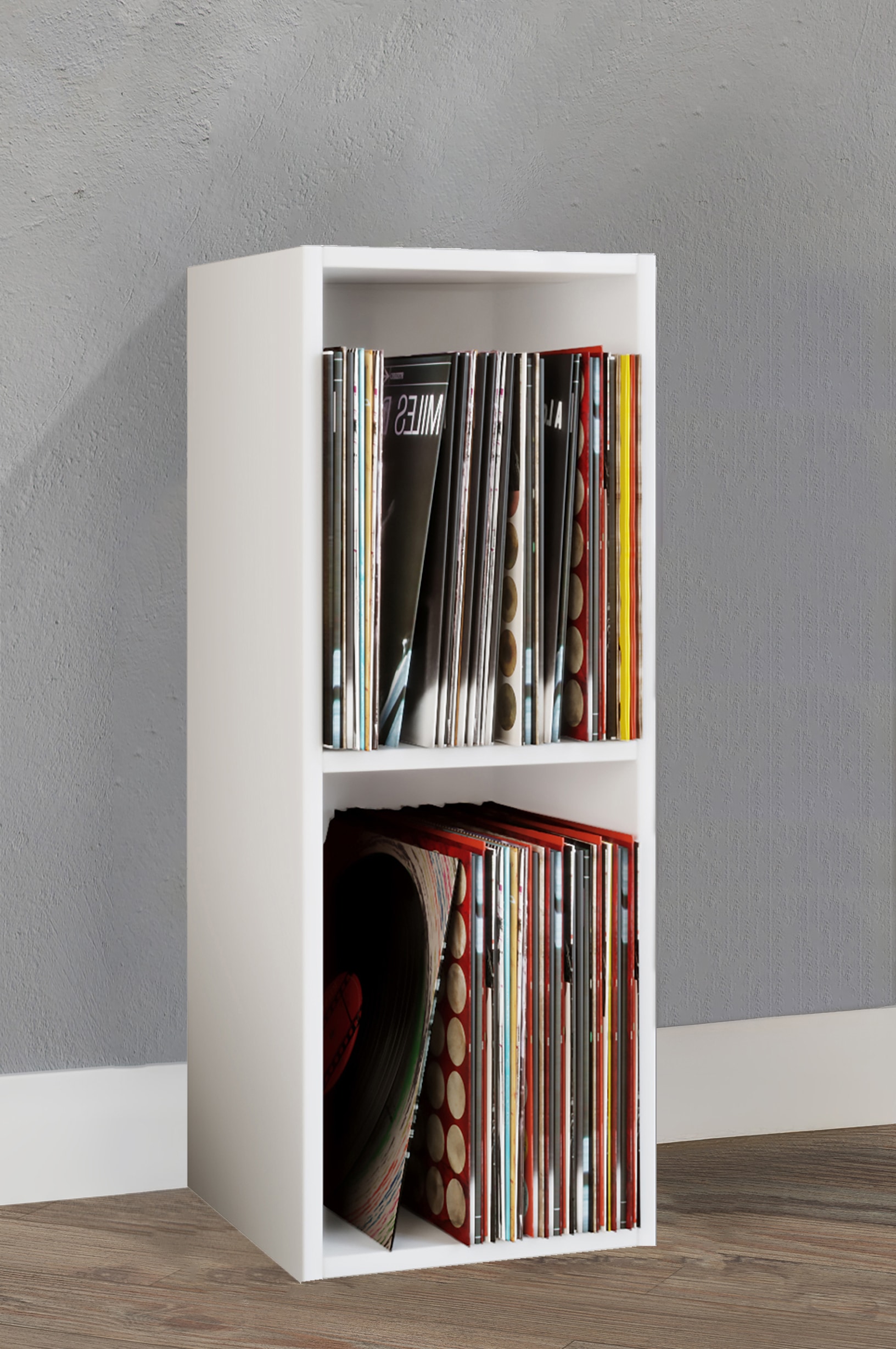 VCM Media-Regal »Holz Schallplatten LP Stand Regal Platto 2fach« 1 Stk. tlg.