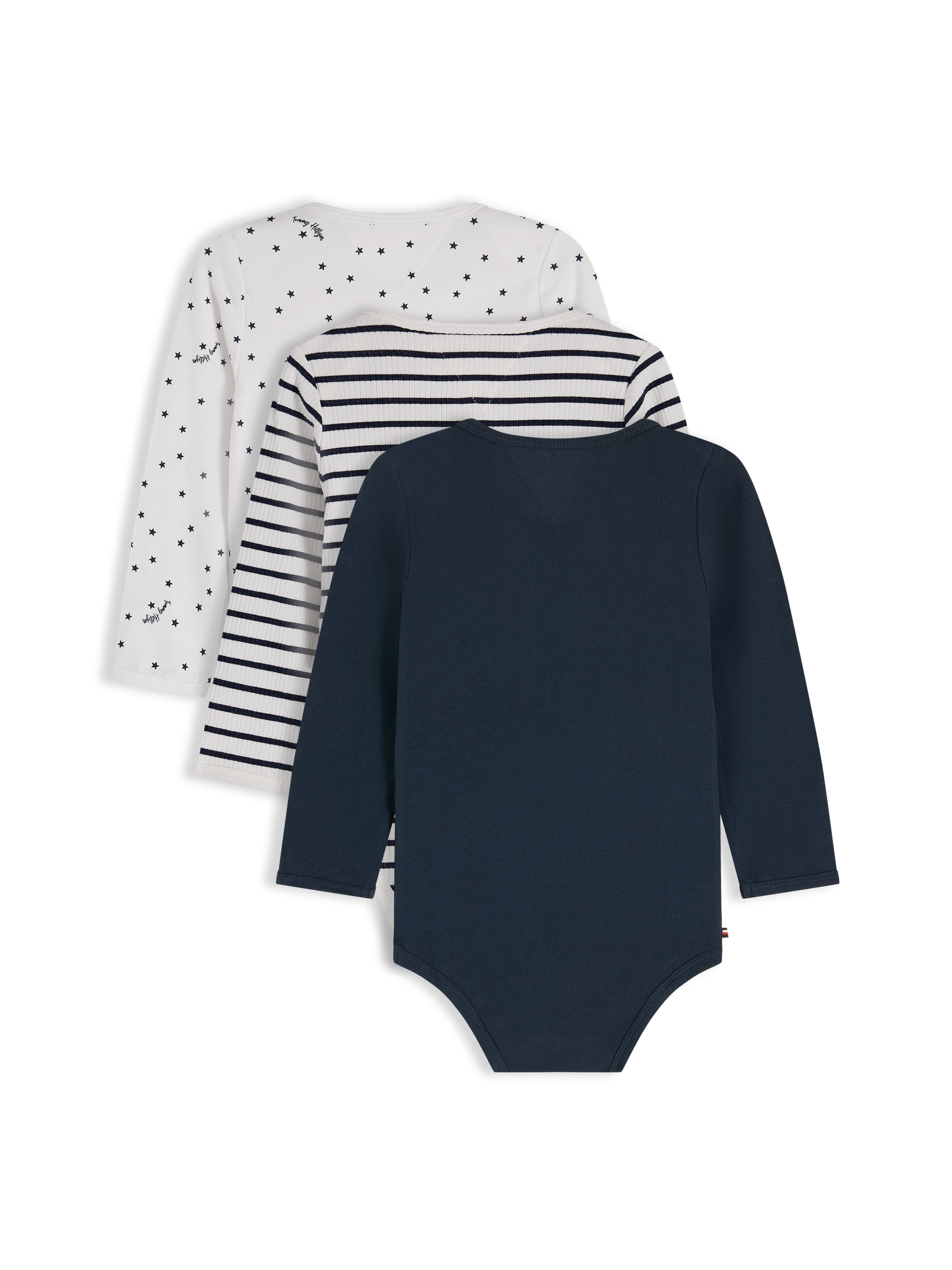 Tommy Hilfiger Langarmbody Packung, 3 Bodys für Babys