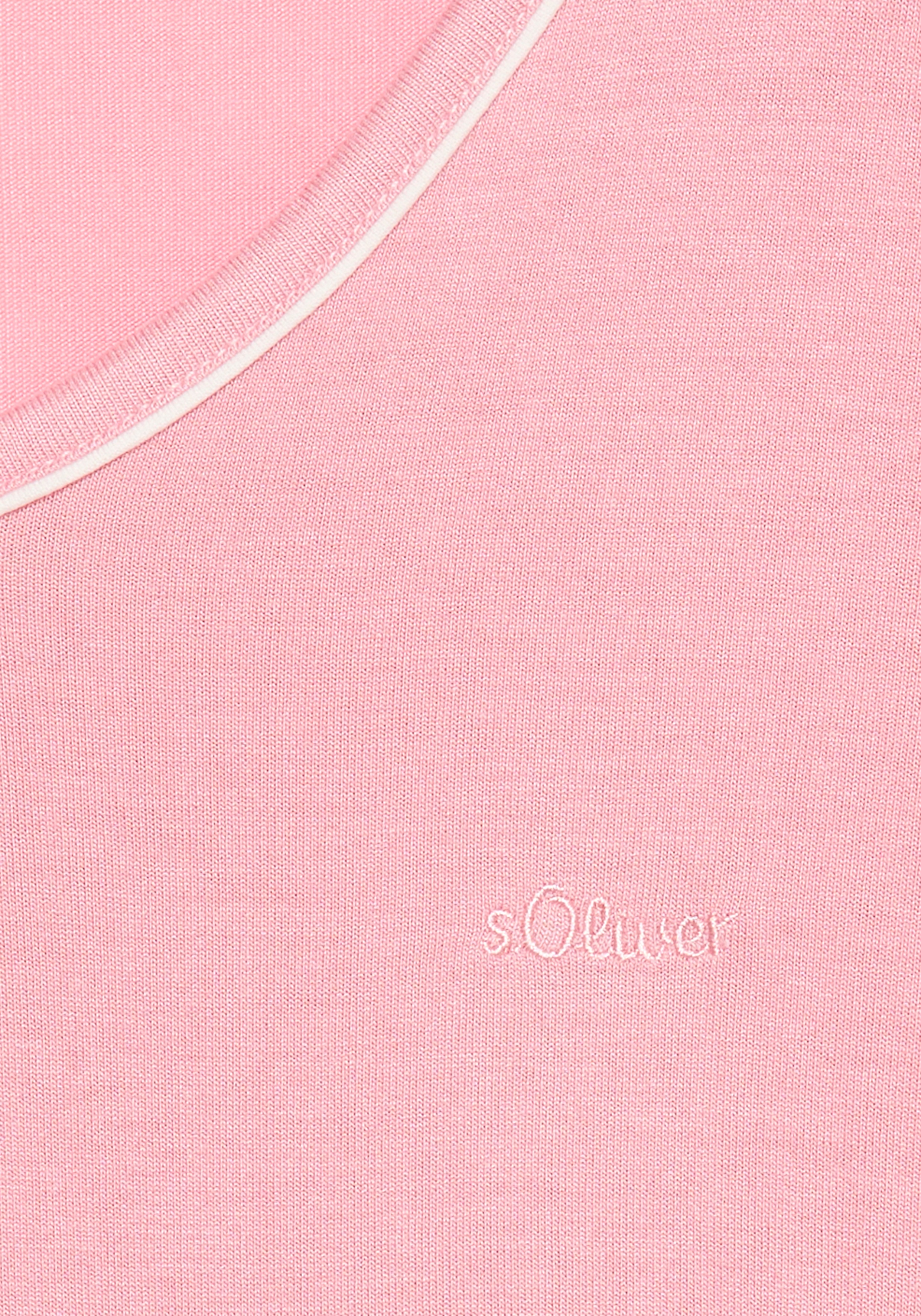 Thumbnail - s.Oliver Pyjamaoberteil 1-teilig, mit kleiner Kontrast-Paspel