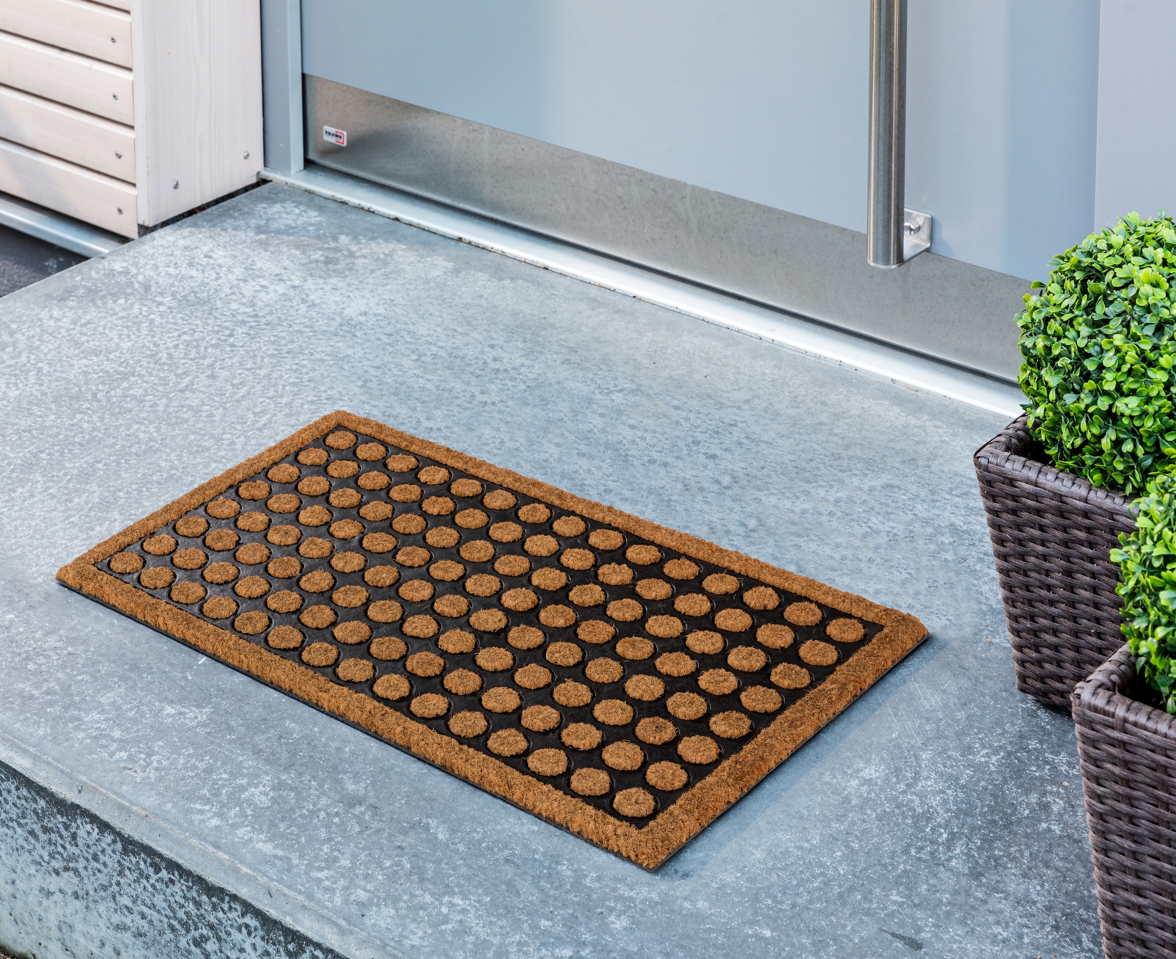 ASTRA Fußmatte »CocoHome1«, rechteckig, 16 mm Höhe, kokos, Türmatte, Hoch Tief Struktur, wetterfest, rutschfest