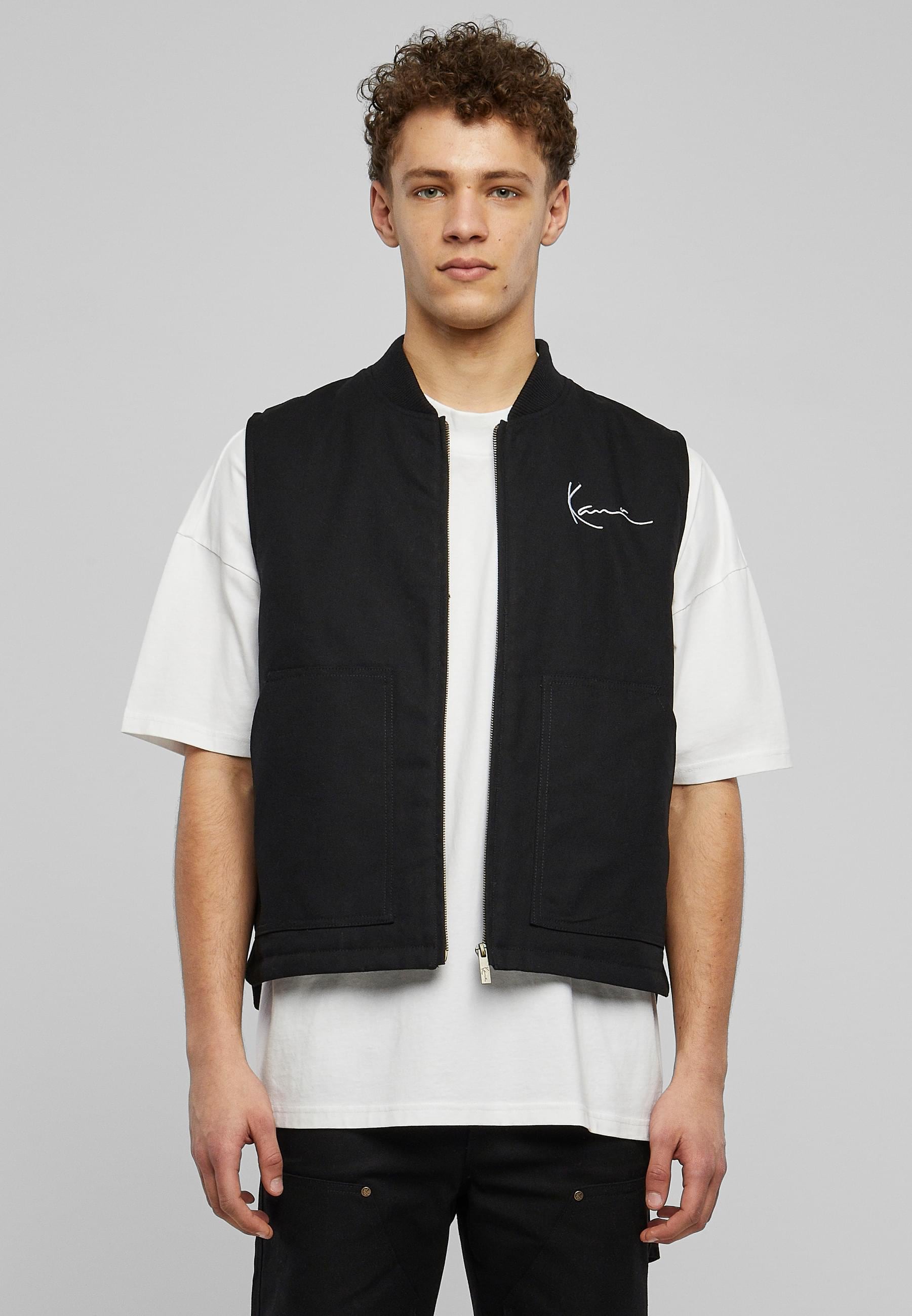 Karl Kani Steppweste »Karl Kani Herren KM231-044-3 KK Chest Signature Vest black«, (1 tlg.)