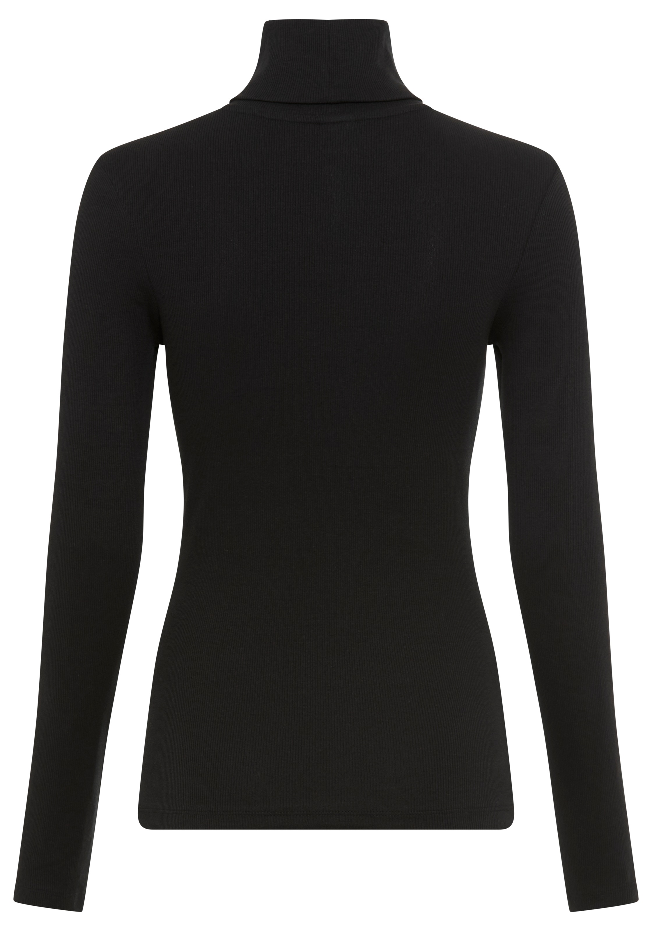 AJC Langarmshirt, sehr figurbetont, Rollkragen, Basic-Stil