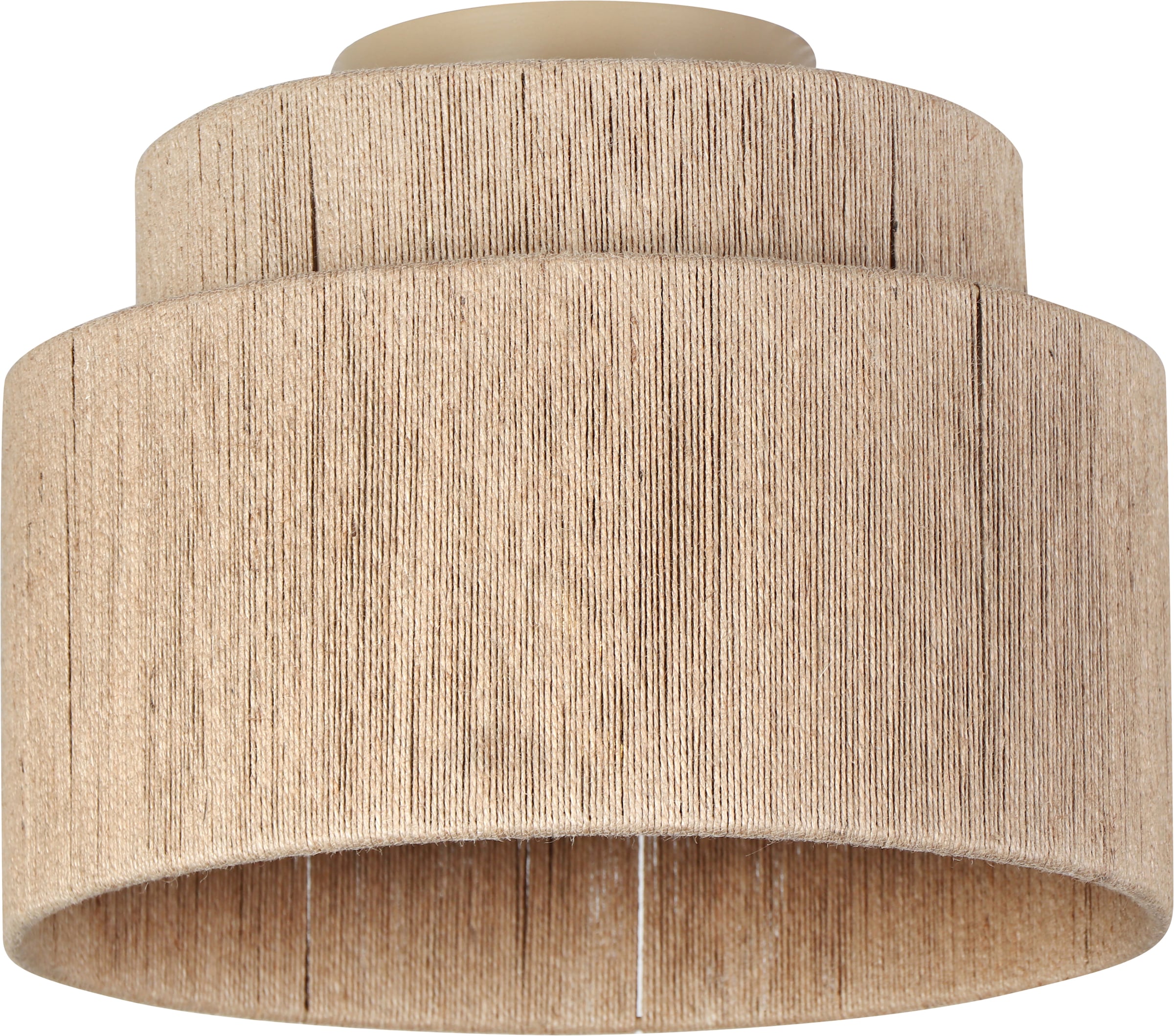 TRIO Leuchten Deckenleuchte »SMILLA, runde Deckenlampe mit Jute Lampenschirm Ø 30cm Höhe 23cm« E27 1 Stk. warmweiß - kaltweiß exkl 1x E27 max 10W, Deckenlampe Küche Schlafzimmer Wohnzimmer