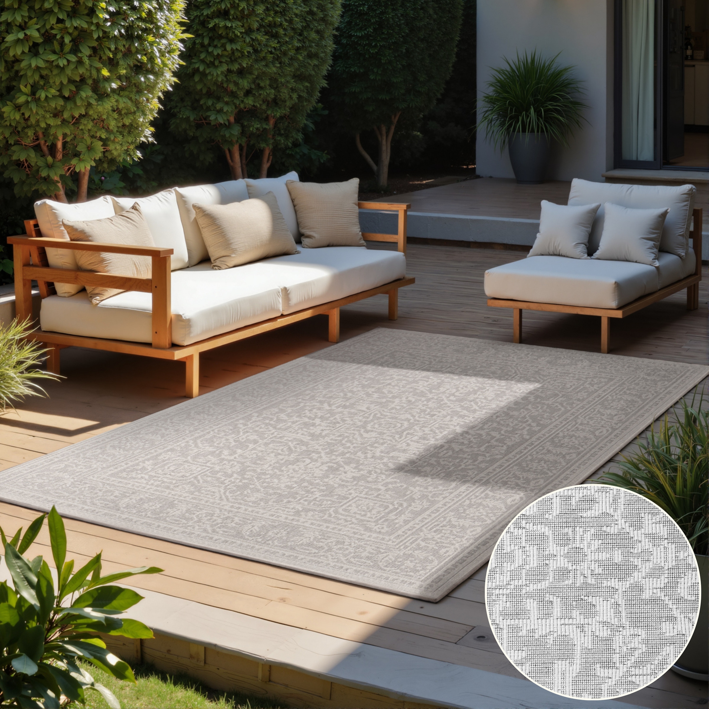HANSE Home Outdoorteppich "Kona Wendeteppich" rechteckig 5 mm Höhe In und Outdoor, Flachgewebe, wetterfest, pflegeleicht, robust