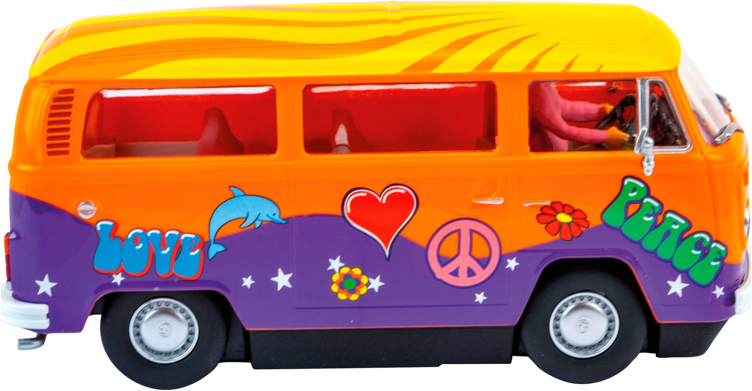 Carrera® Rennbahn-Auto »VW Bus T2b "Peace and Love"«, mit Lichteffekt