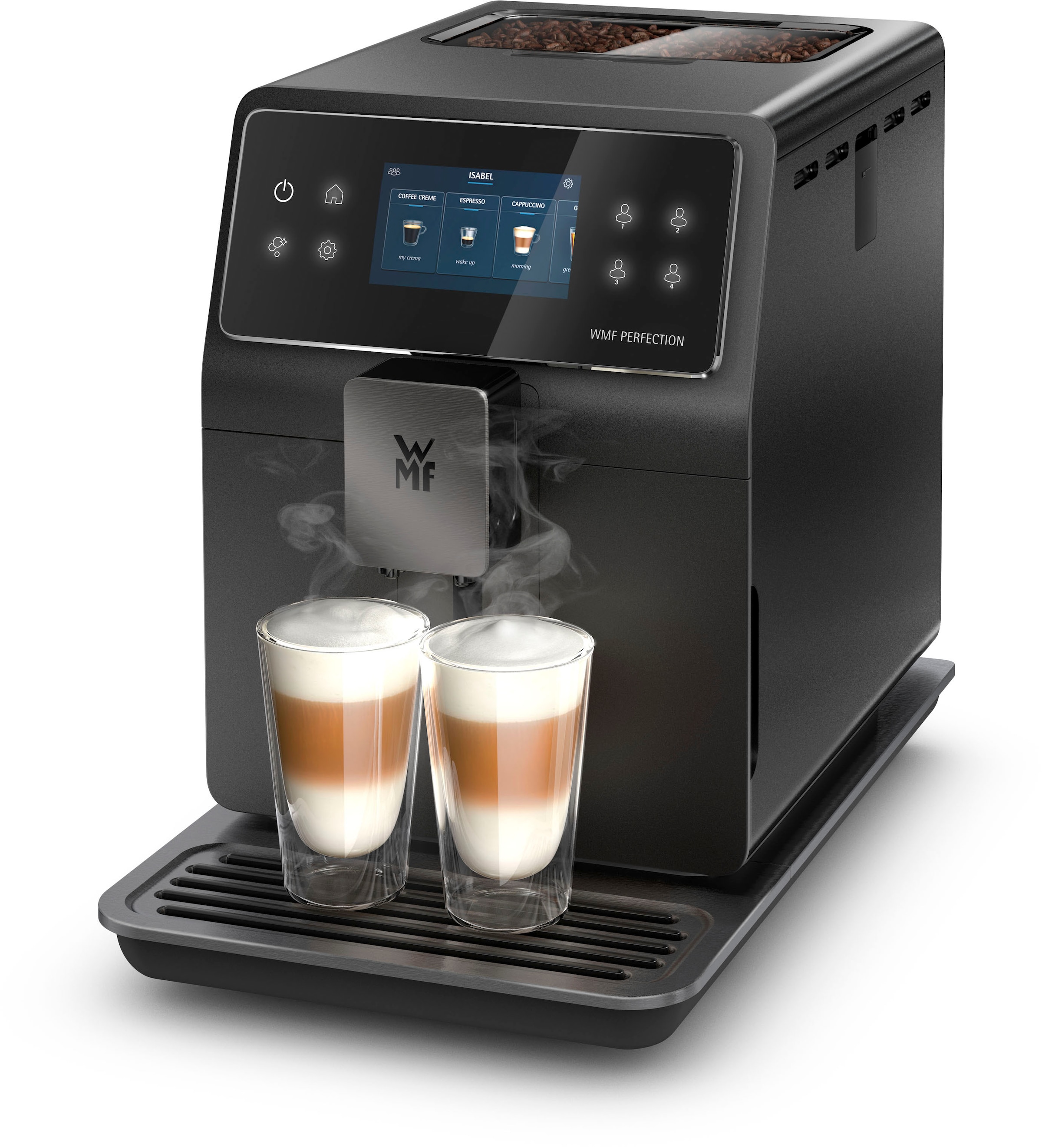WMF Kaffeevollautomat "Perfection 740 CP820810", intuitive Benutzeroberfläche, perfekter Milchschaum, selbstreinigend