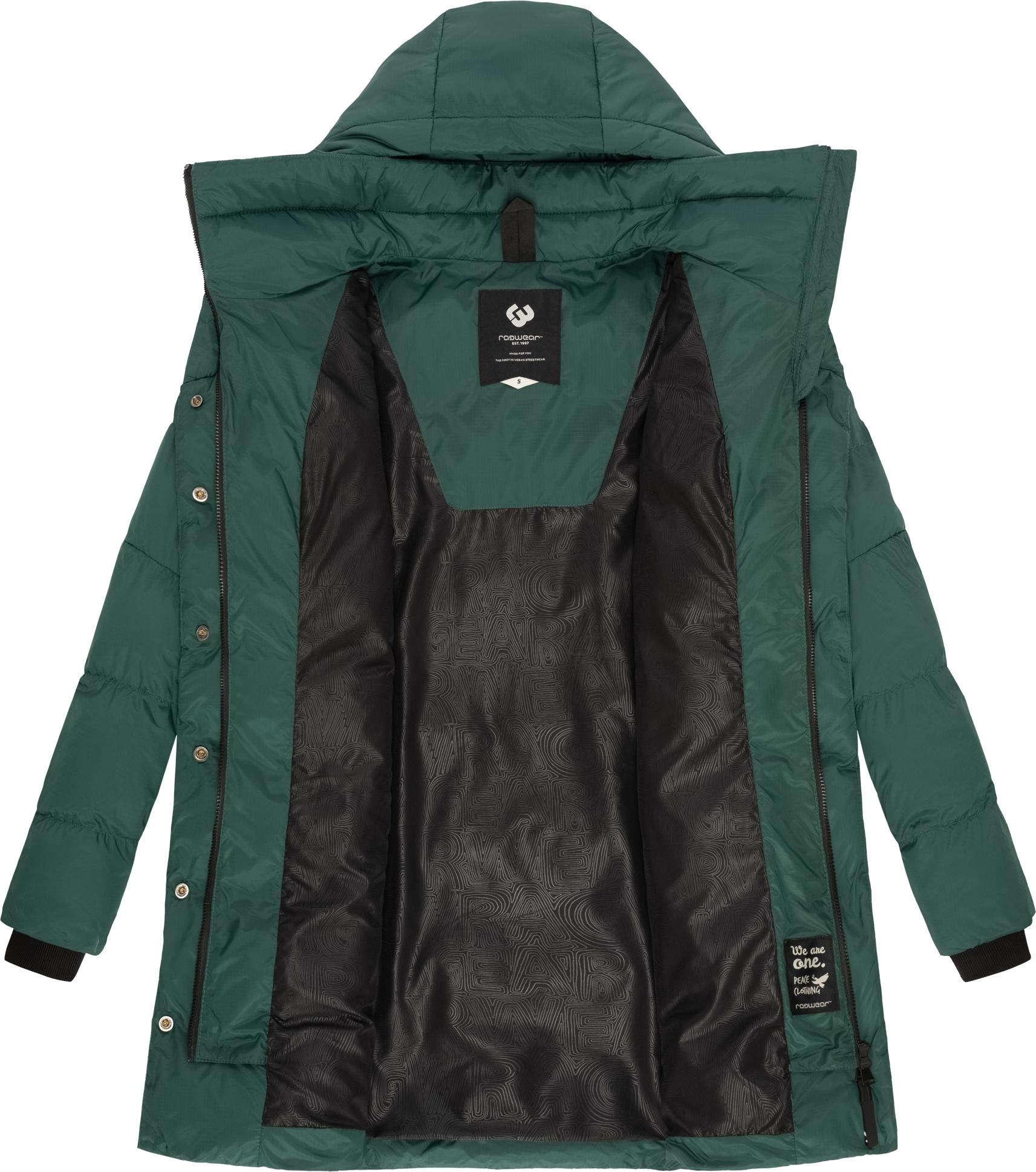 Ragwear Kurzmantel »Niara«, stylischer, gesteppter Wintermantel mit gefütterter Kapuze