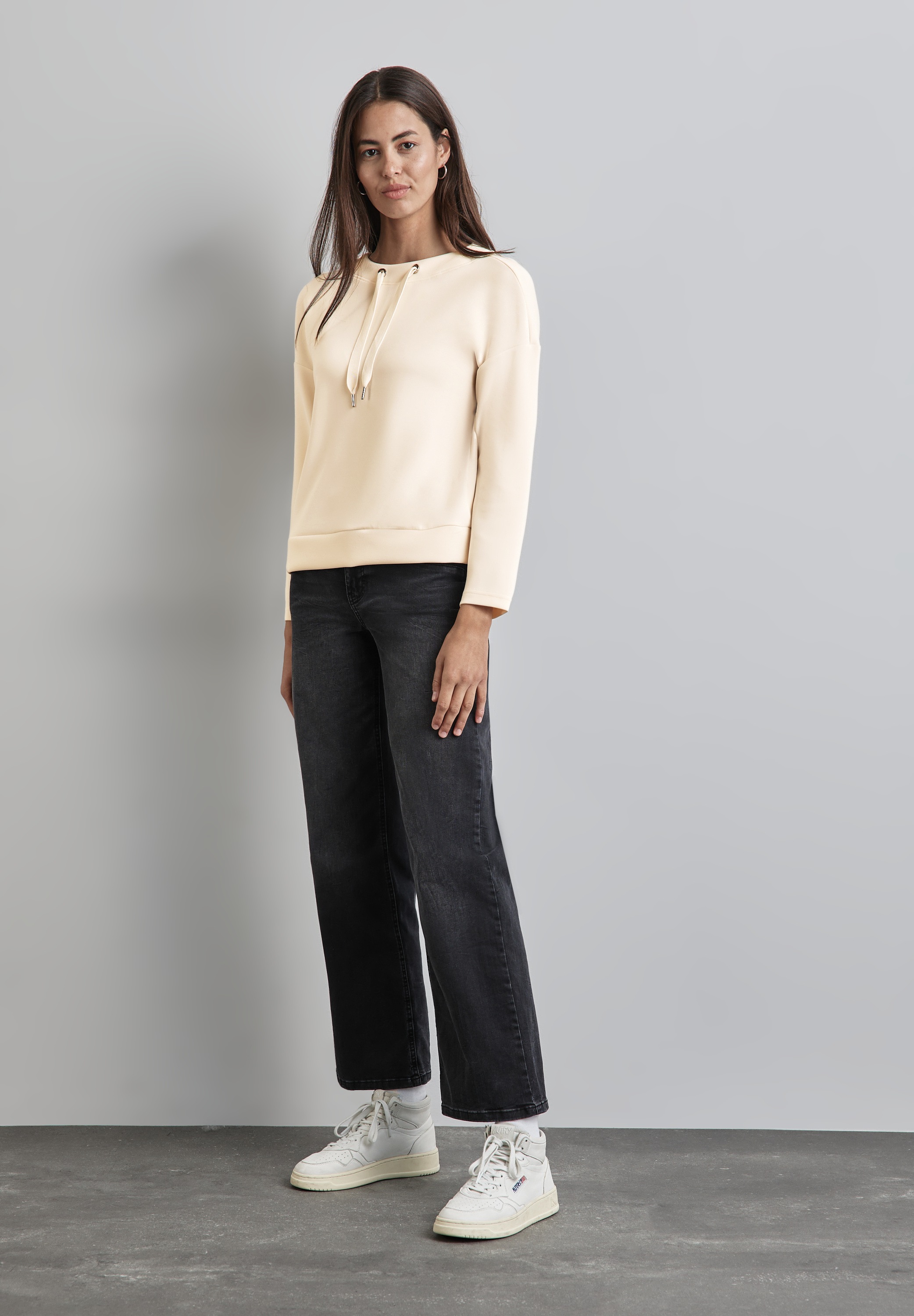 STREET ONE Langarmshirt, mit U-Boot-Ausschnitt