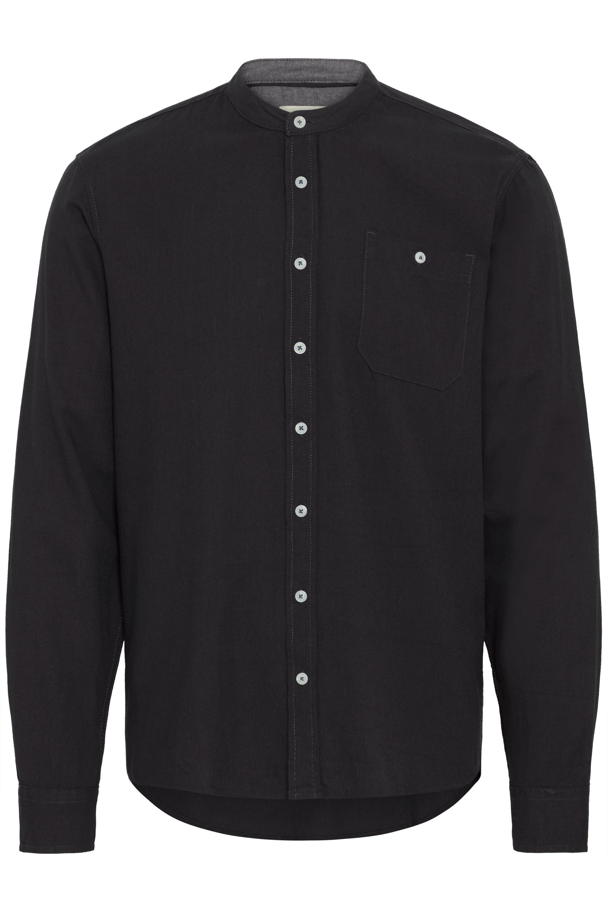 Blend Langarmhemd "BHBobby Shirt mandarin", Stilvolles Langarmhemd aus Lein günstig online kaufen