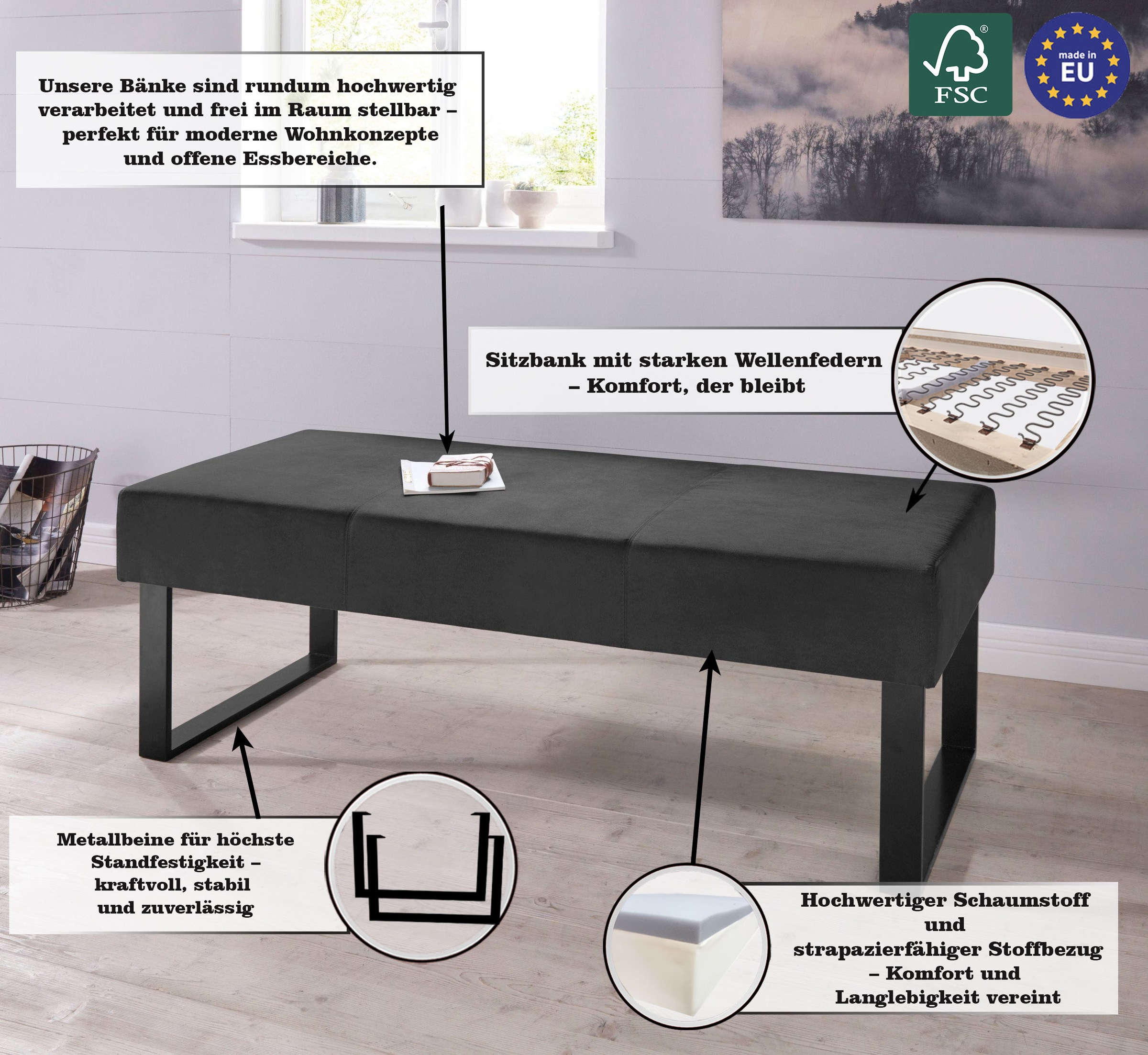 Thumbnail - Home affaire Sitzbank "Oliver"