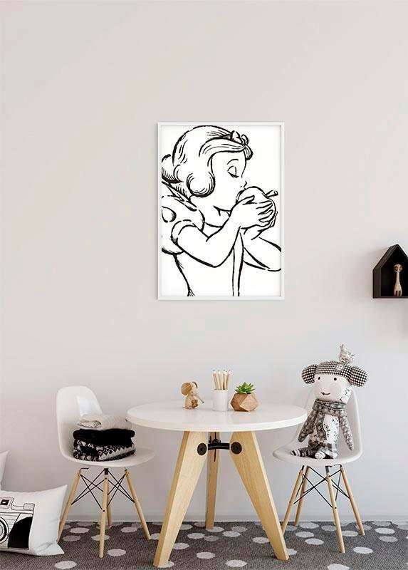 Komar Bild »Snow White Apple Bite - white«, Disney, (1 St.), Wandbild zur Dekoration im Kinderzimmer - ohne Rahmen