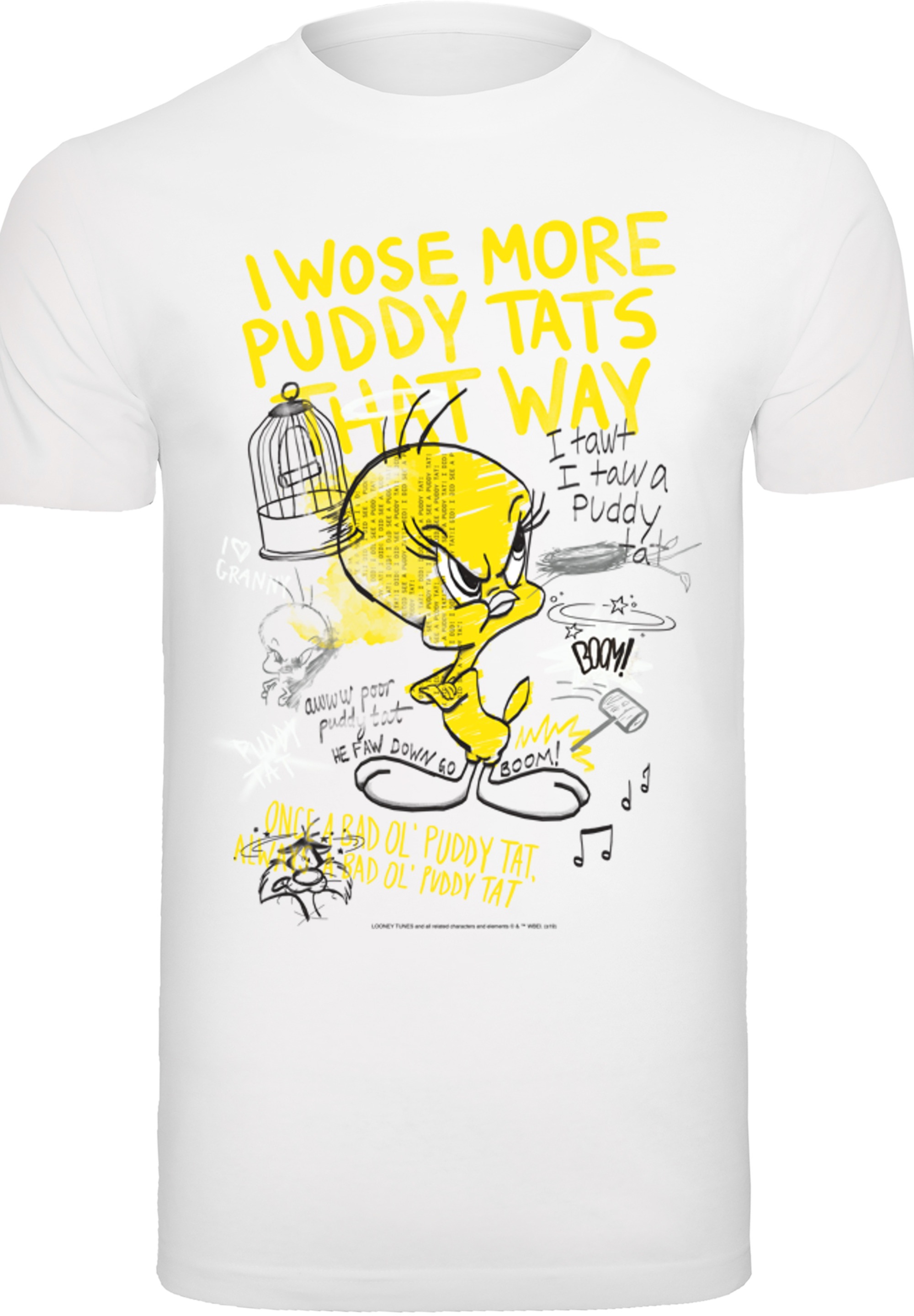 F4NT4STIC T-Shirt »Looney Tunes Tweety Pie More Puddy Tats«, Herren,Premium Merch,Regular-Fit,Basic,Bedruckt
