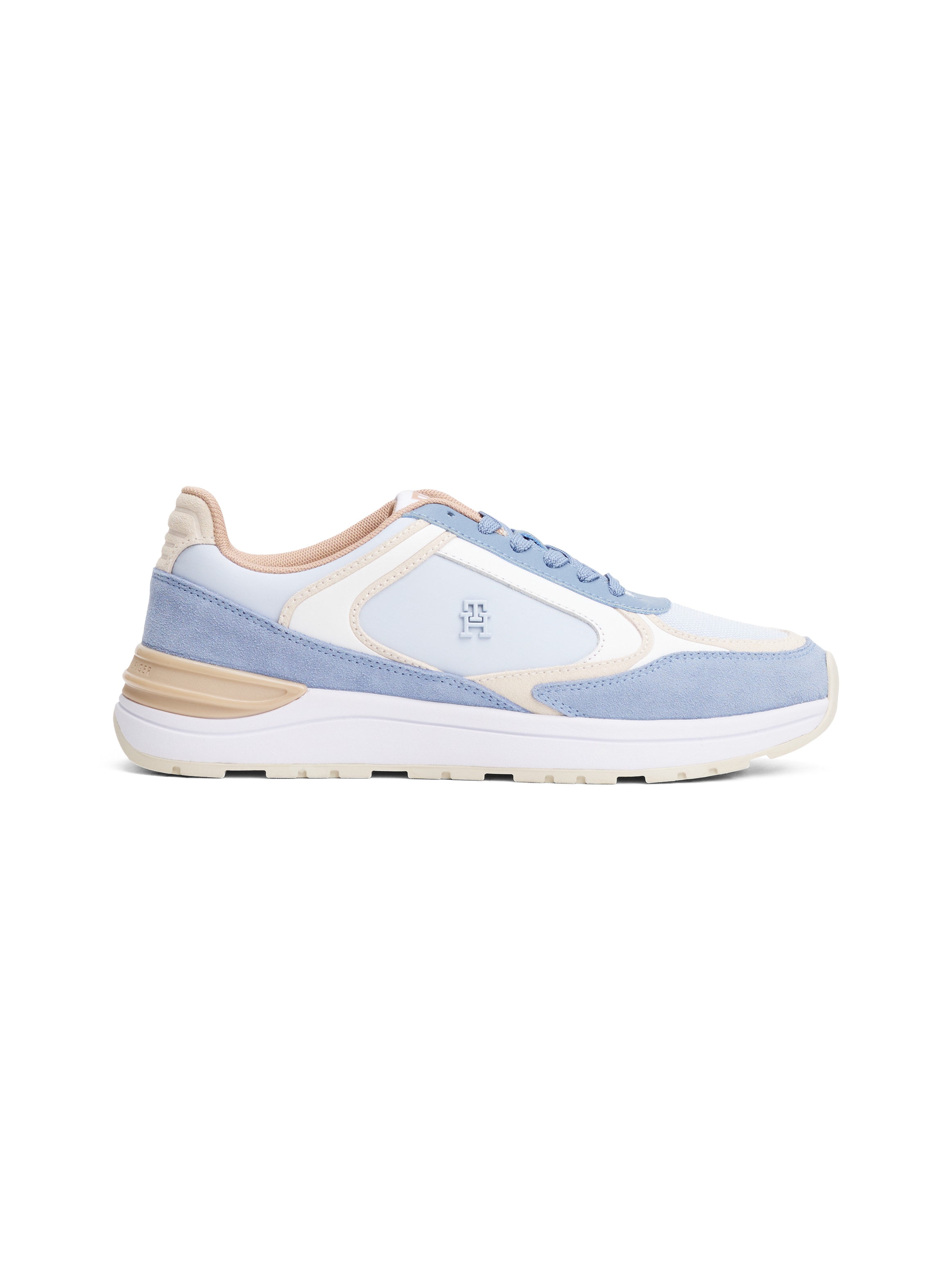 Tommy Hilfiger Keilsneaker »CASUAL FASHION RUNNER MIX«, Plateau, Freizeitschuh, Halbschuh, Schnürer mit TH-Logoapplikation