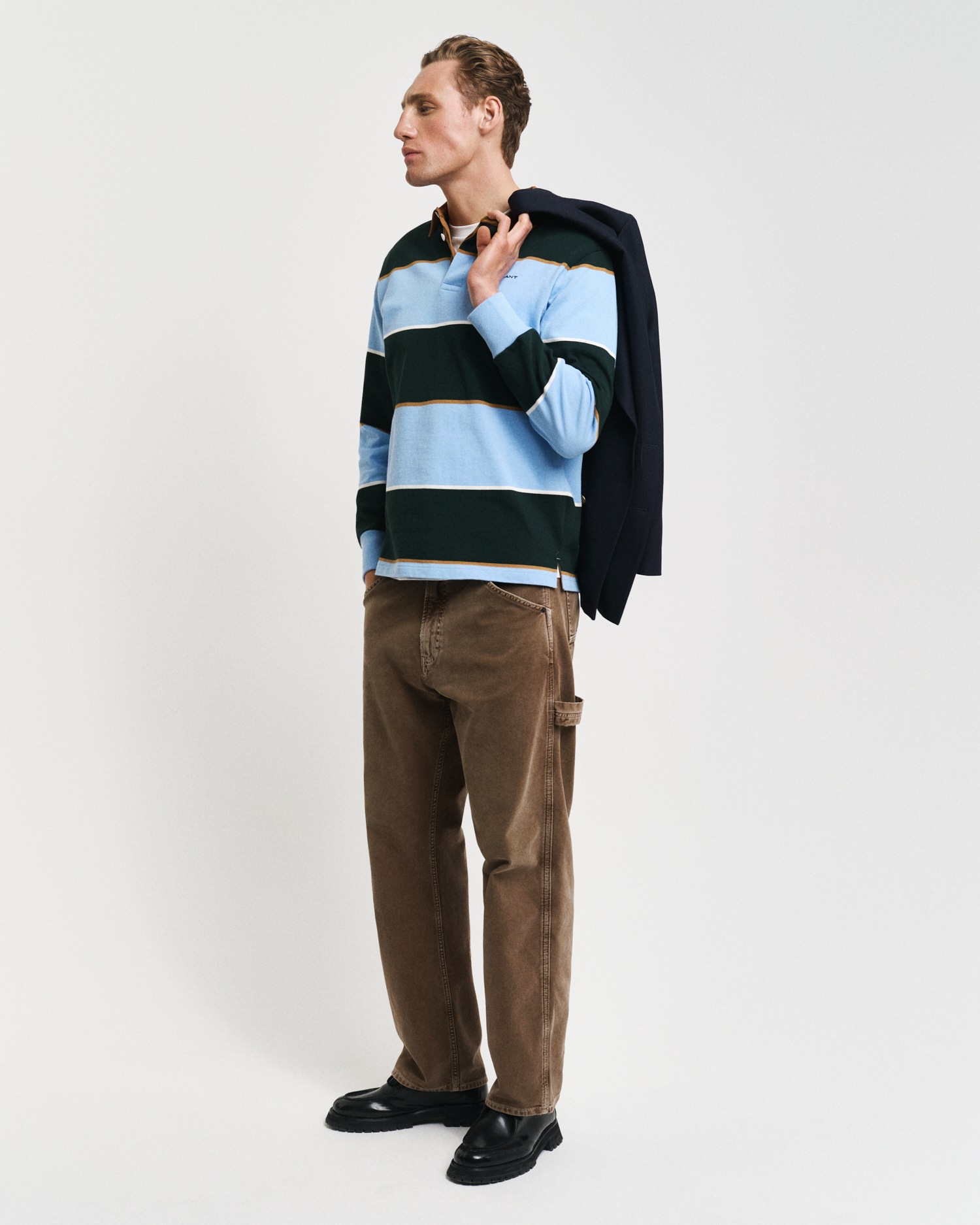 Gant Langarm-Poloshirt "MULTISTRIPE HEAVY RUGGER", mit bunten Streifen, uni günstig online kaufen