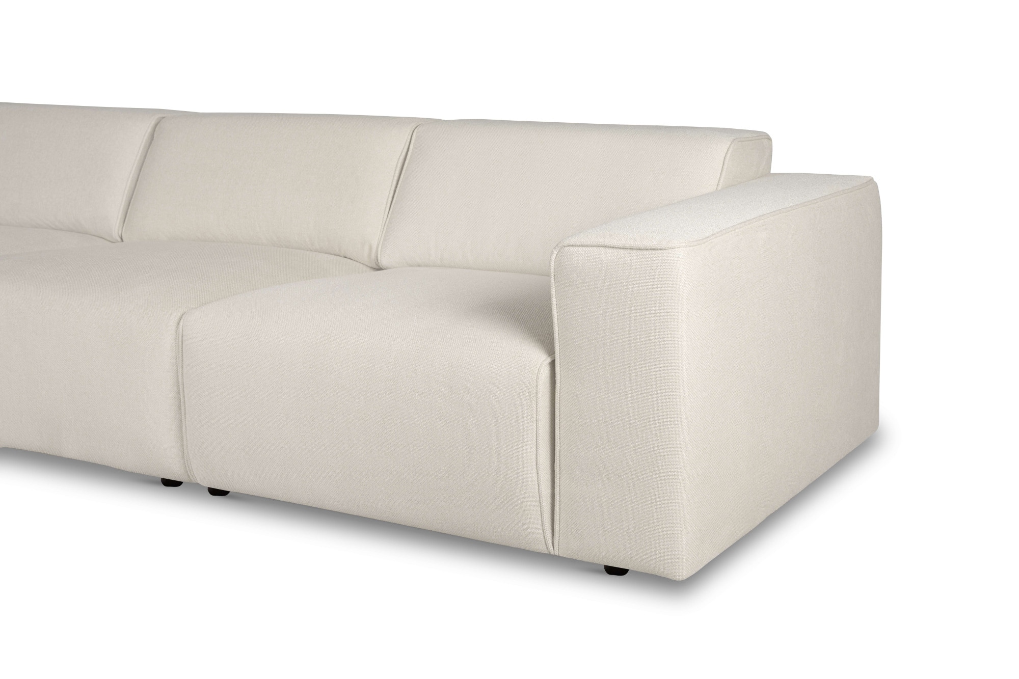 andas Ecksofa »Noord«, L-Form, mit Kedernaht, Breite 281 cm, Cord, Struktur, Webstoff