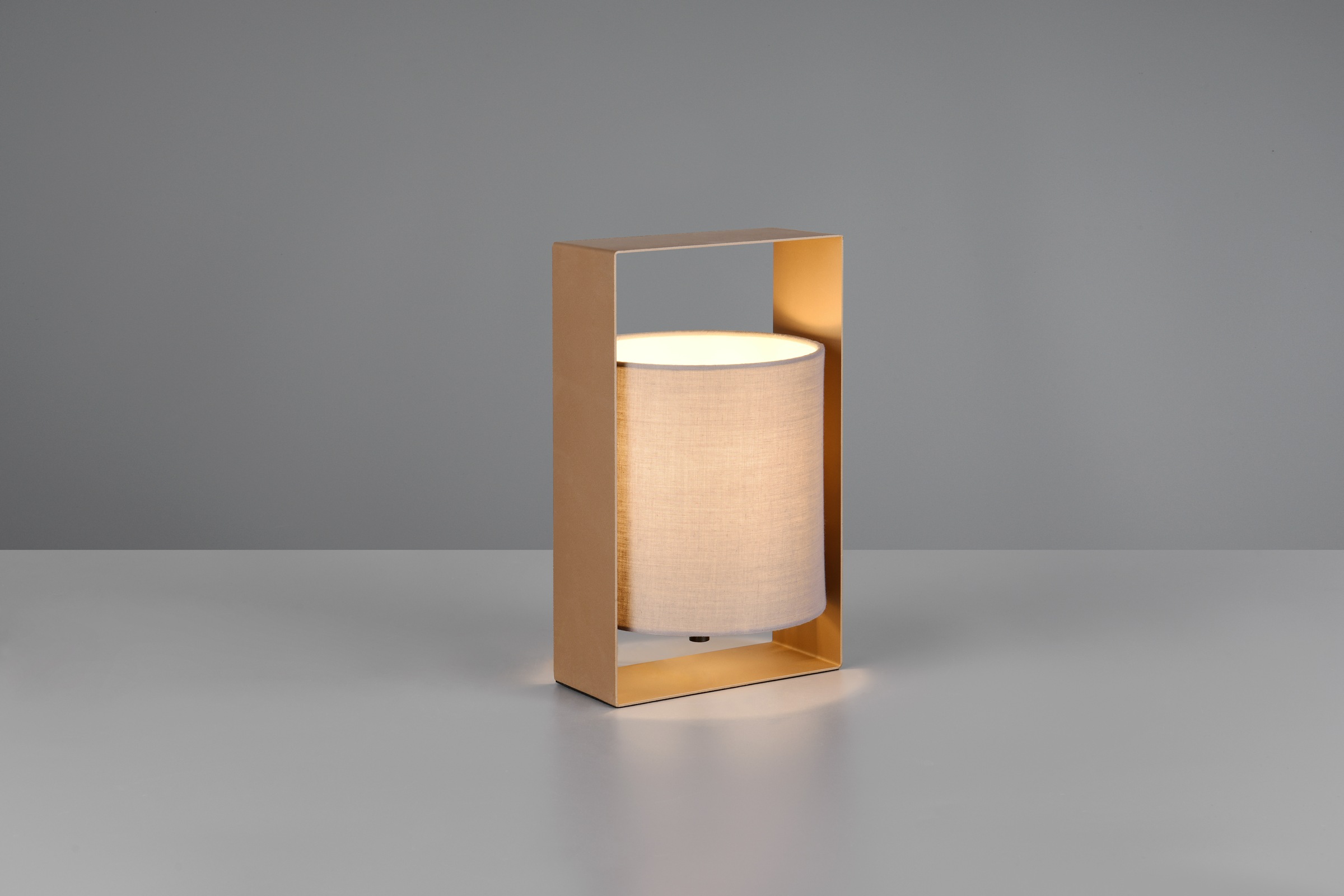 REALITY Leuchten Tischleuchte »PAIL, Tischlampe mit Schnurschalter, exkl 1x E27 max 10W, Stoffschirm«, 1 flammig, Leuchtmittel E27 | Leuchtmittel wechselbar, Design Tischleuchte Metallrahmen mit Stoffschirm, 16x27x15 cm (B/H/T)