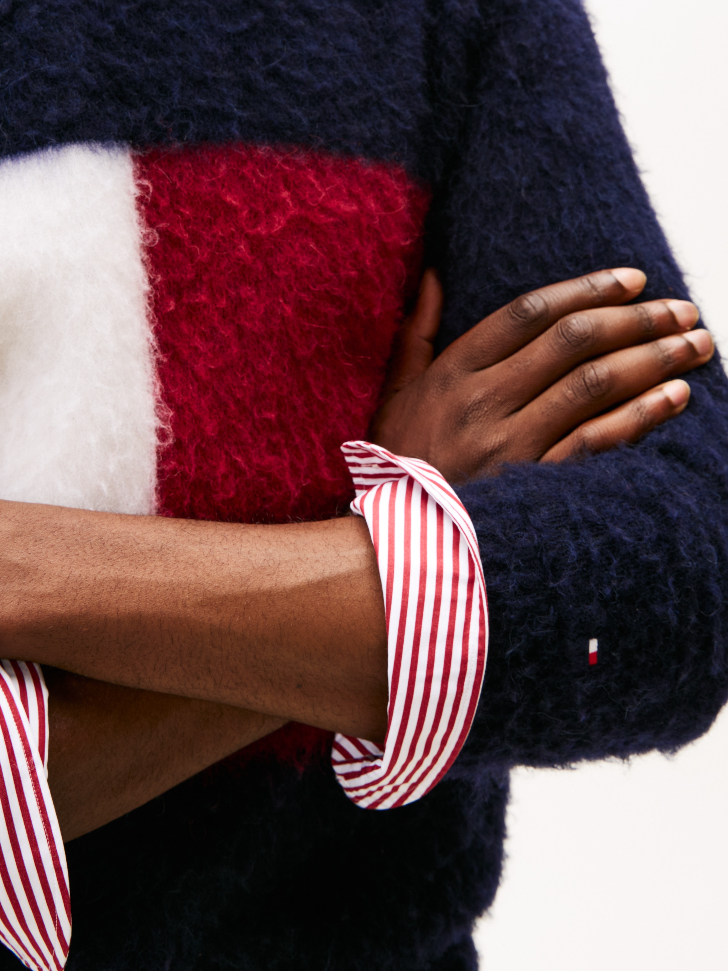 Tommy Hilfiger Strickpullover »ALPACA BLEND BIG FLAG CREW NECK«, Regular fit