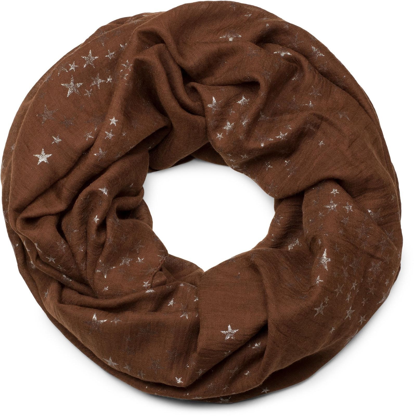 styleBREAKER Loop "Loop Schal mit Metallic Sterne Print" 1 Stk. günstig online kaufen