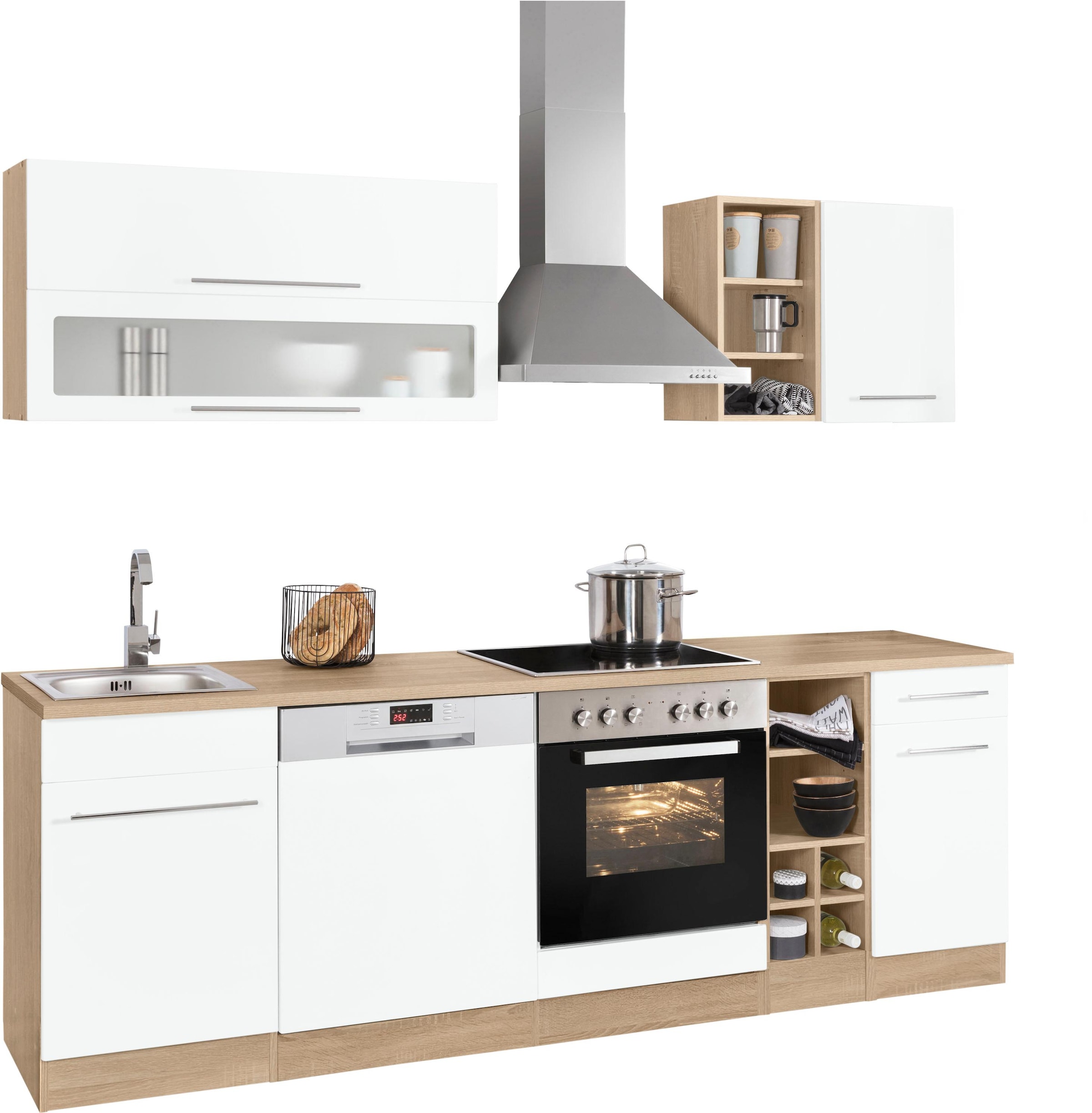 KOCHSTATION Küchenzeile »KS-Eton«, ohne E-Geräte, Breite 240 cm