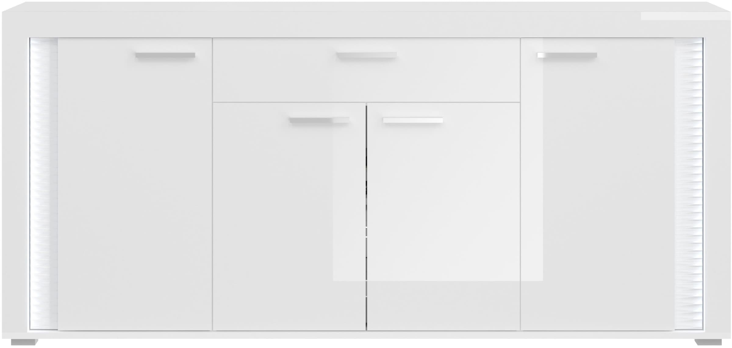 Home affaire Sideboard "Viborg, Breite 182cm, inkl. vertikaler Frontbeleuch günstig online kaufen