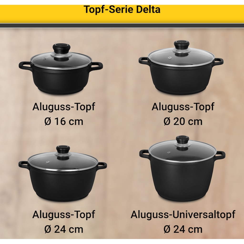 Krüger Kochtopf »Delta«, Aluminiumguss, (1 tlg.)