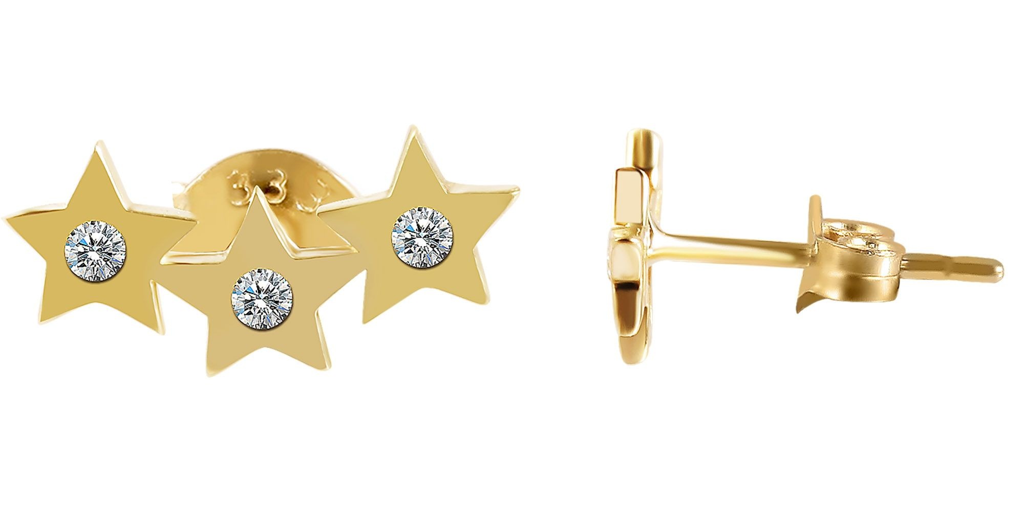 Adelia´s Paar Ohrhänger »Damen Ohrringe – Ohrstecker aus 333 Gold mit Zirkonia« Ein Geschenk, das Freude macht