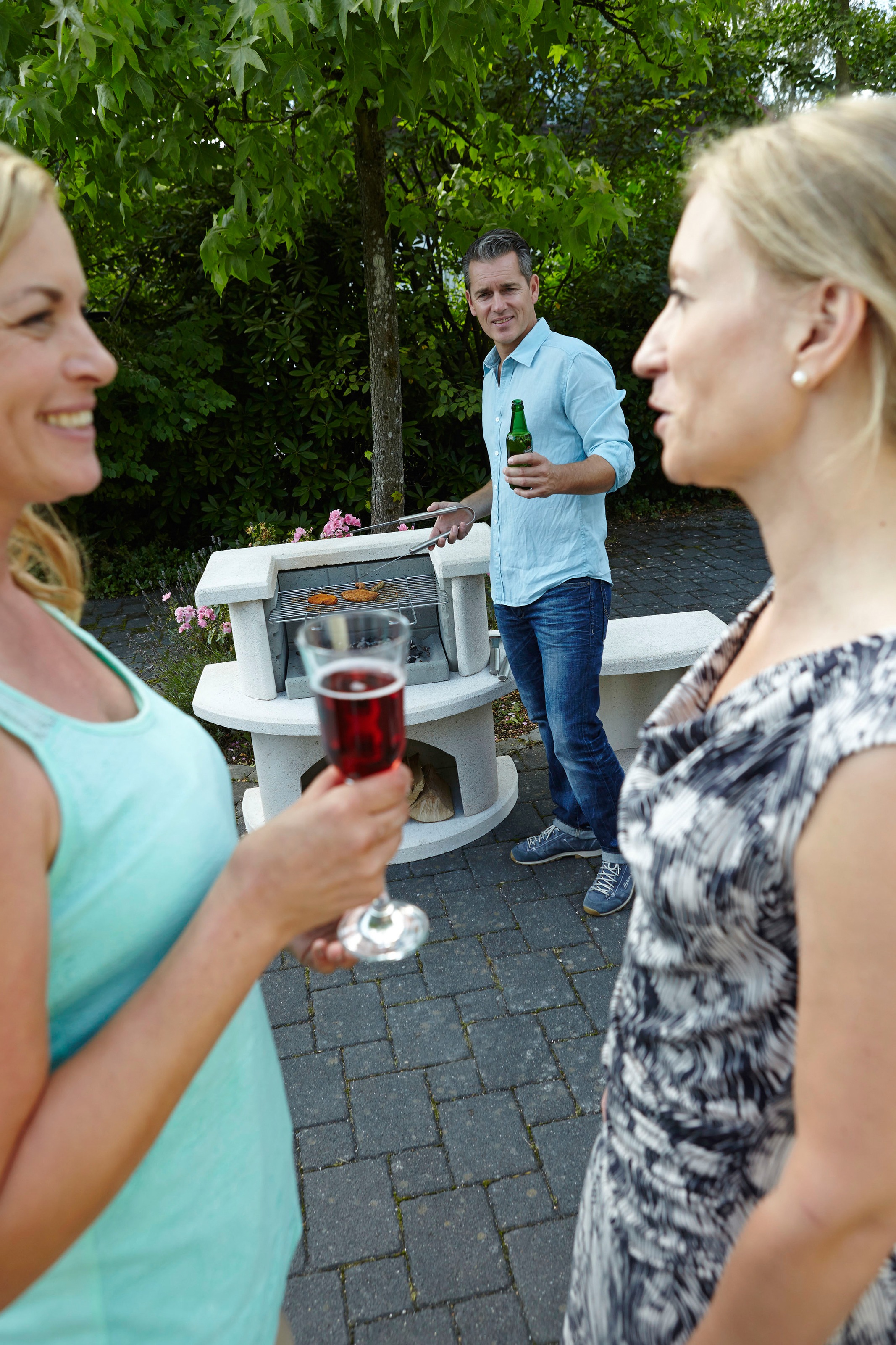 Holzkohlegrill BUSCHBECK "Grillbar Venedig", weiß, B:110cm H:93cm T:65cm, Grills, BxTxH: 110x65x93 cm 2