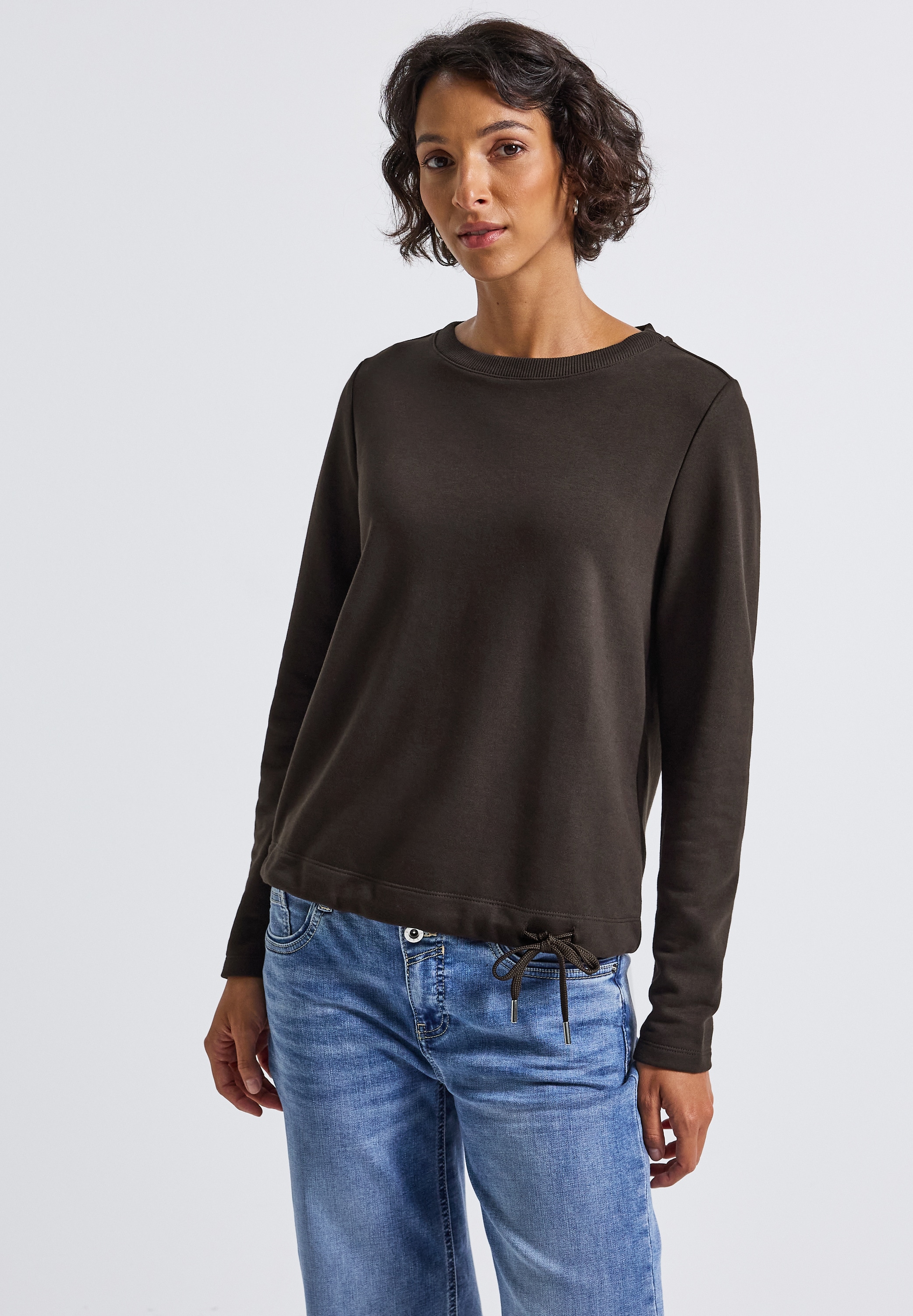 STREET ONE Sweatshirt, mit Tunnelzug am Saum günstig online kaufen