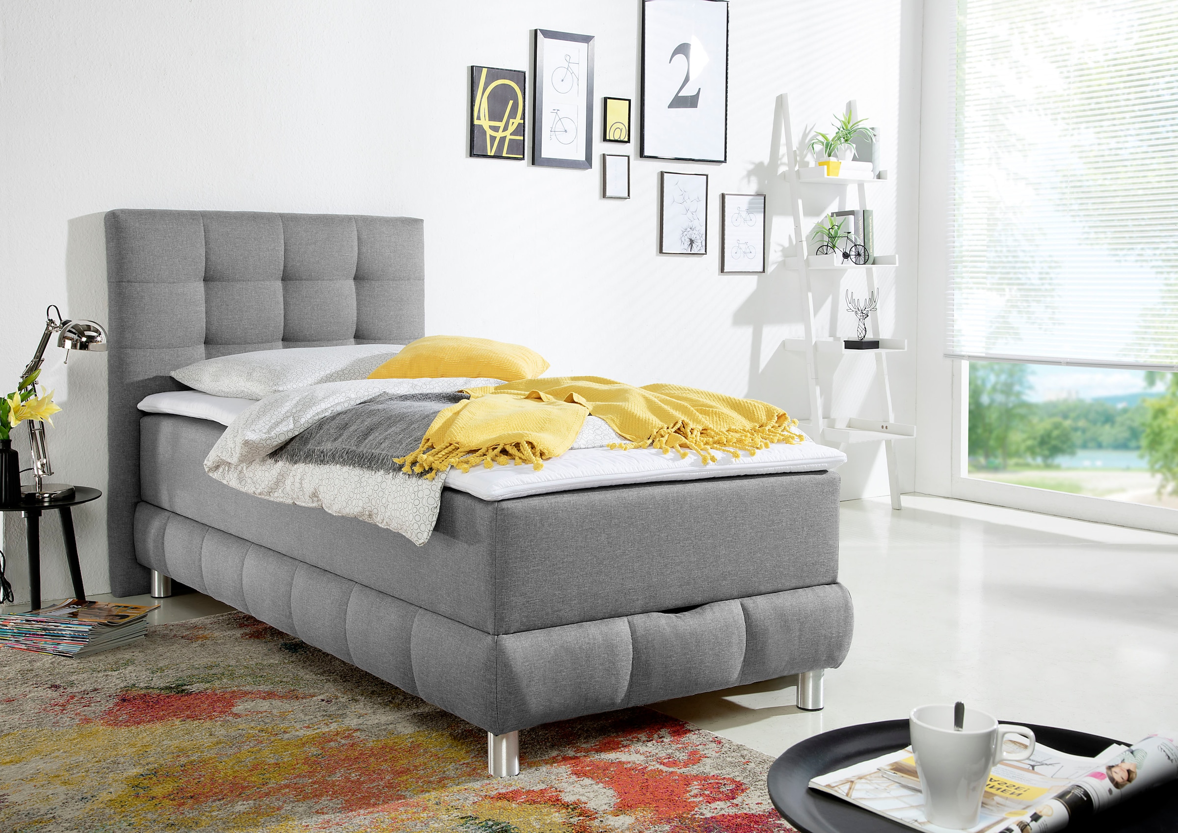 Home affaire Boxbett "Vaasa" inkl. Bettkasten & Topper, XXL-Ausführung, Überlänge 220 cm