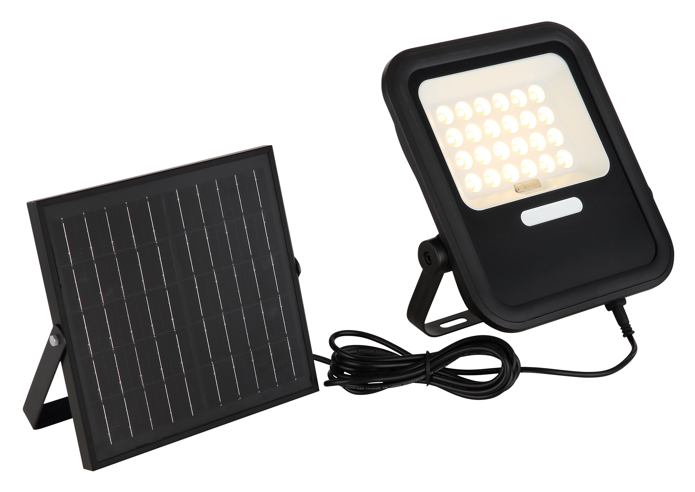 GLOBO LIGHTING LED Solarleuchte "SOLARLEUCHTE KUNSTSTOFF SCHWARZ MATT, 1XLED" LED-Modul 1 Stk. Warmweiß Solar/IP65/beweglich/Garten/Außenbereich