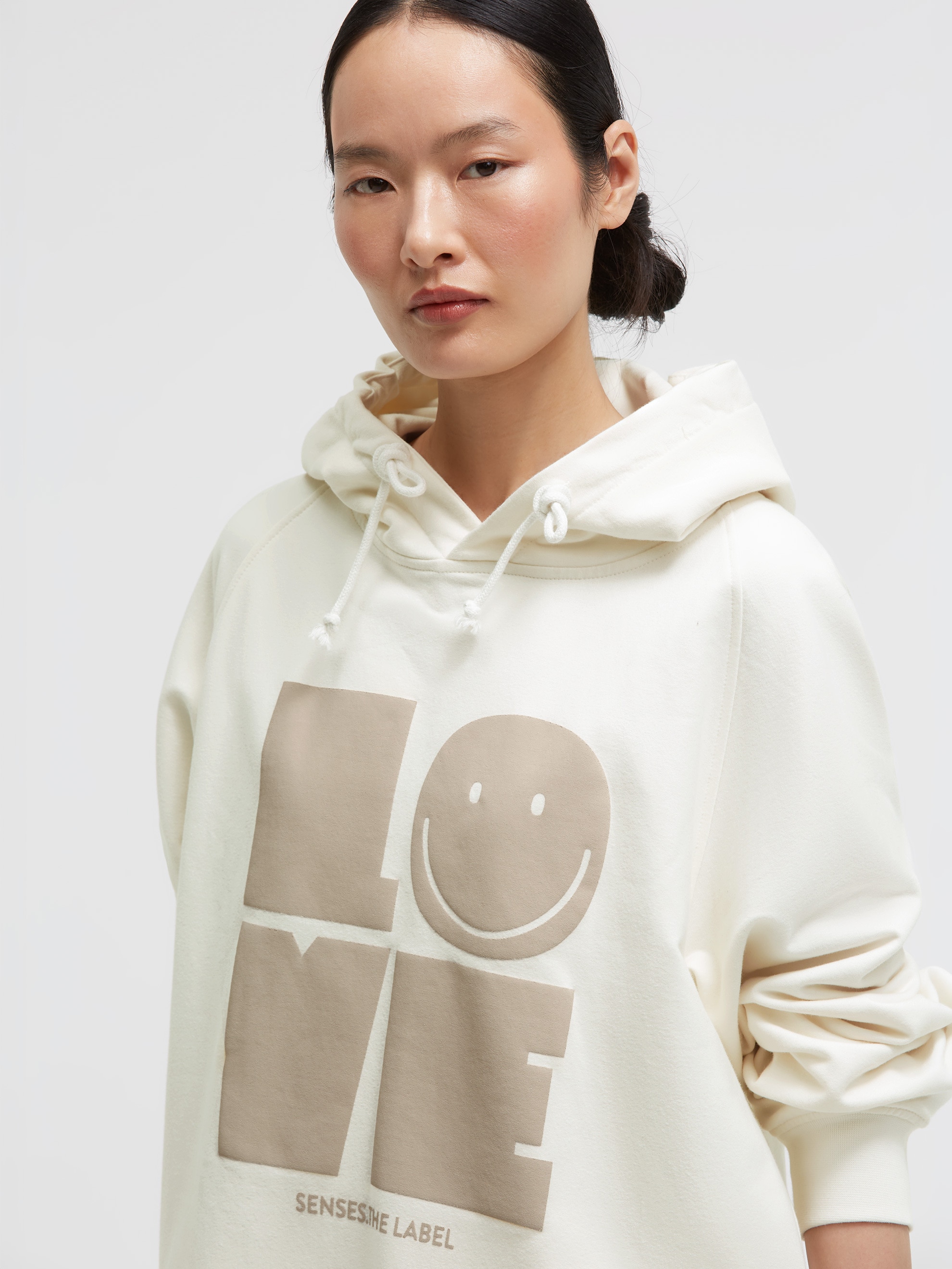 SENSES.THE LABEL Kapuzensweatshirt, mit Seitenschlitze