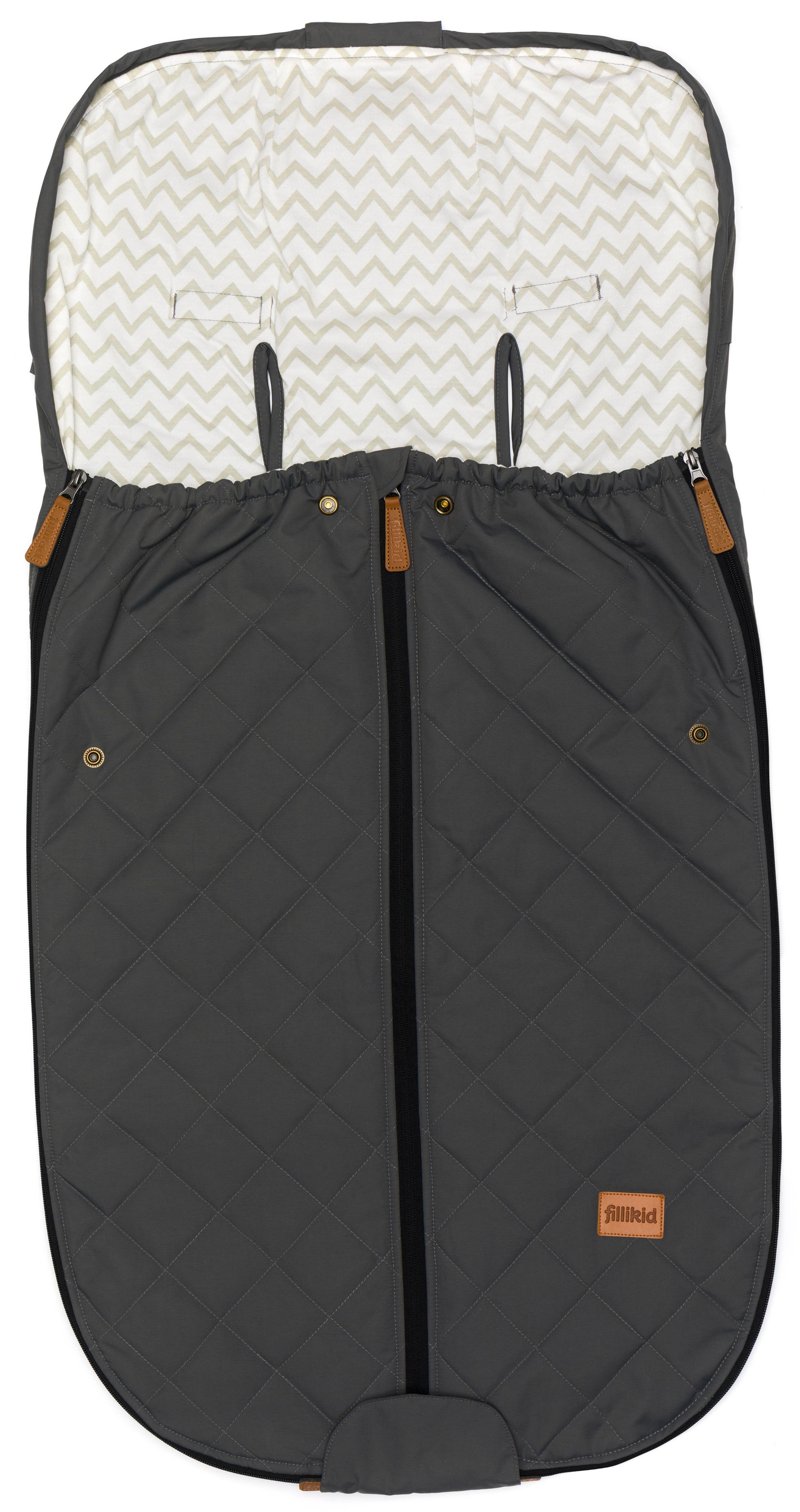 FILLIKID Kinder Fußsack "Sommerfußsack Light Big", grau, Polyester, Fußsäcke