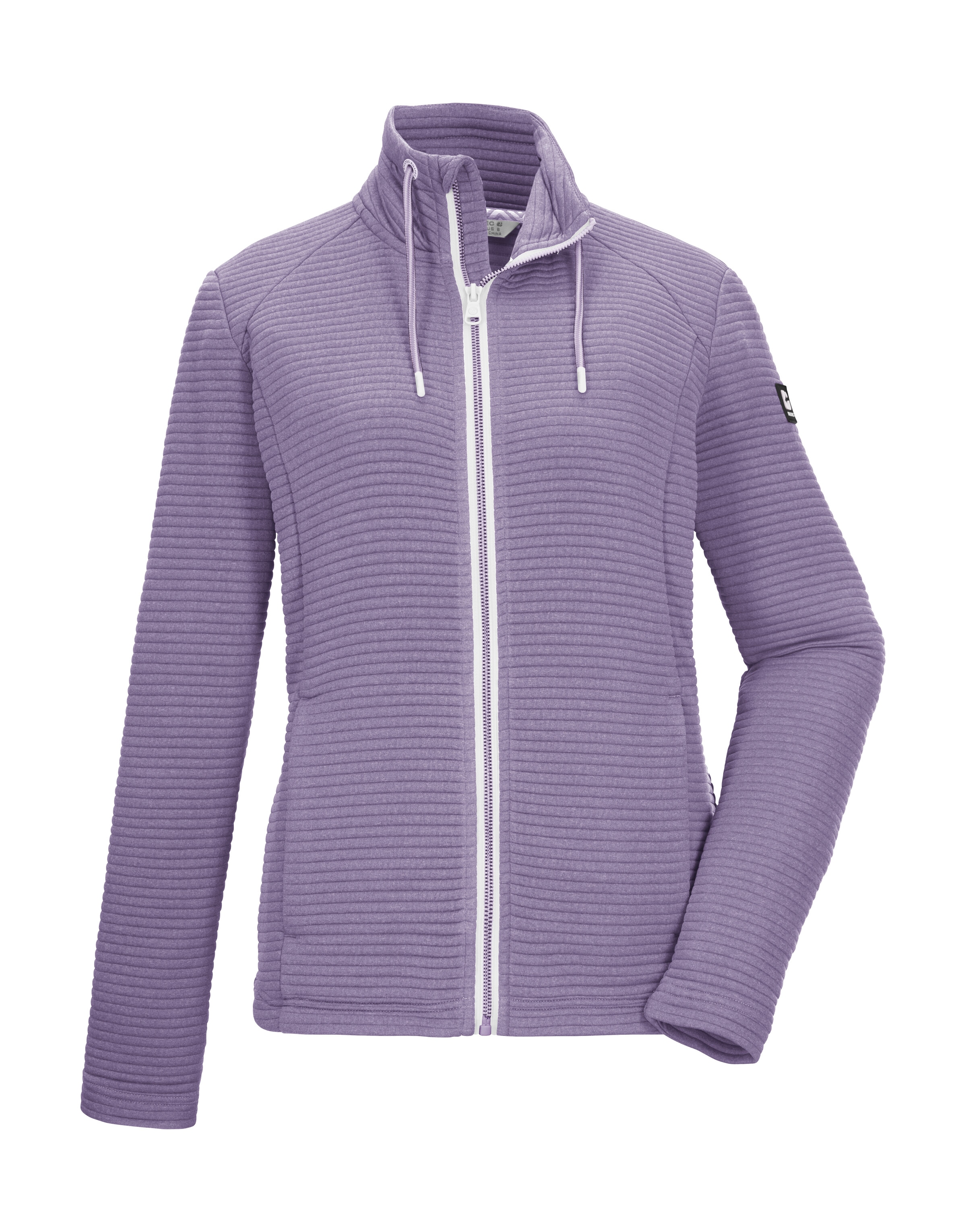 Killtec Strickjacke »KOS 12 WMN FLX JCKT« Elastische Damenjacke, gestreift, mit Kinnschutz und Taschen