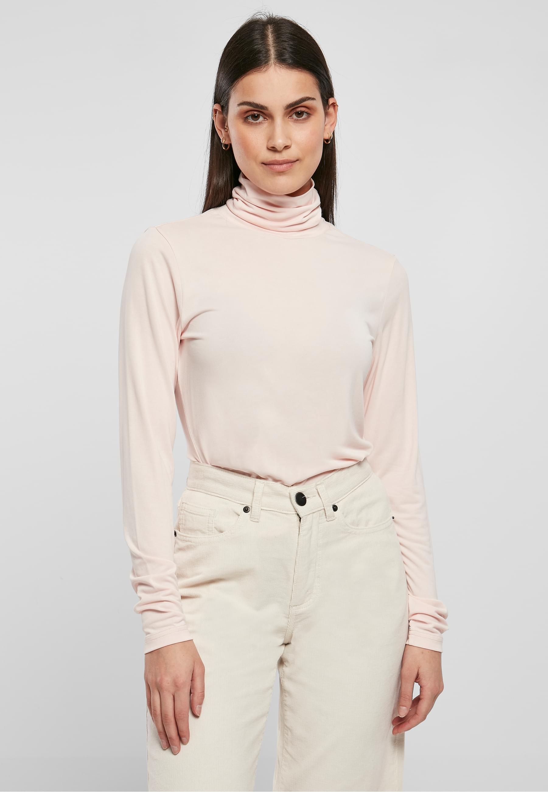 URBAN CLASSICS Langarmshirt »Urban Classics Damen Ladies Modal Turtleneck Longsleeve«, (1 tlg.)