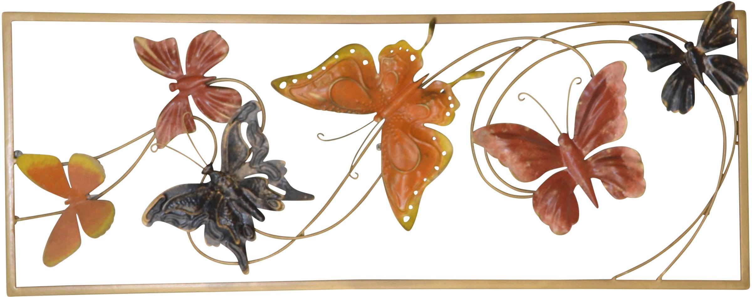 HOFMANN LIVING AND MORE Wanddekoobjekt "Wanddekoration" bunte Schmetterling günstig online kaufen