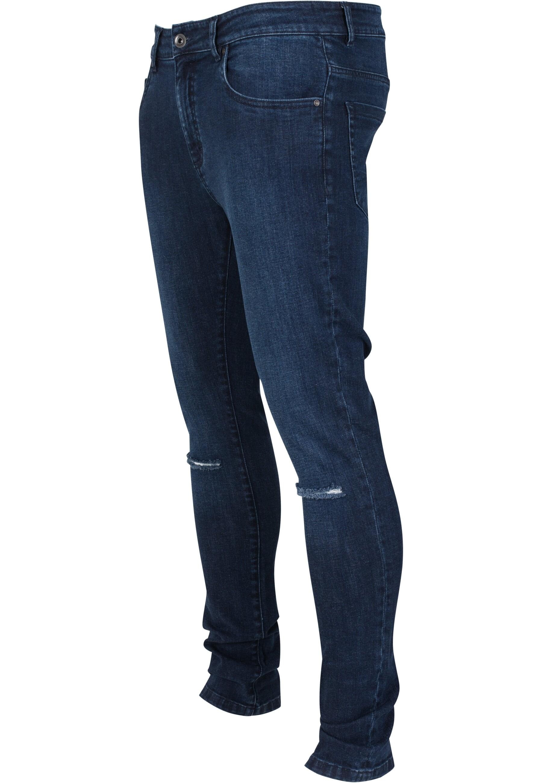 URBAN CLASSICS Bequeme Jeans »Urban Classics Herren Slim Fit Knee Cut Denim Pants«, (1 tlg.)