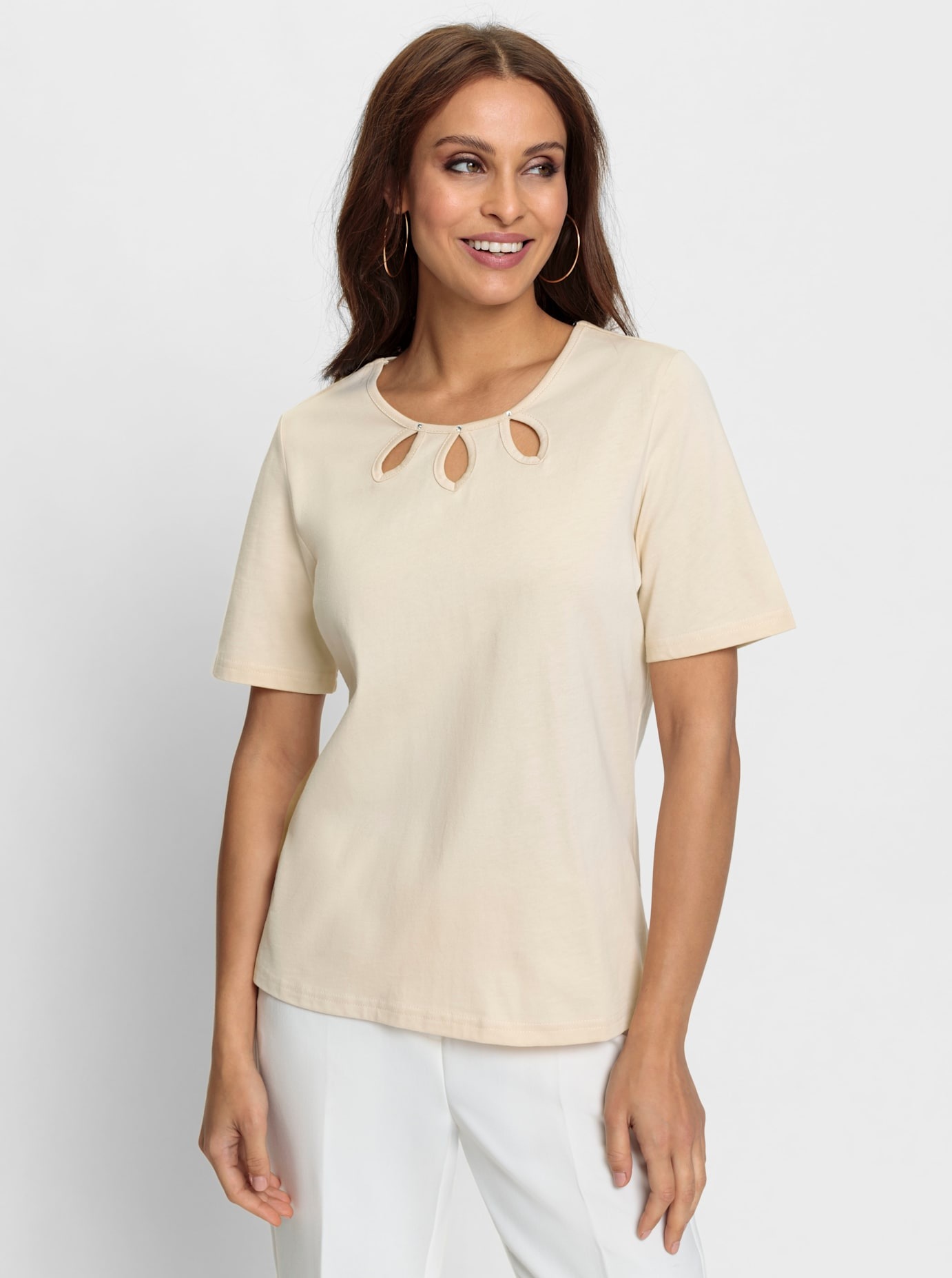 Lady Rundhalsshirt "Rundhals-Shirt", 1 Stk. günstig online kaufen