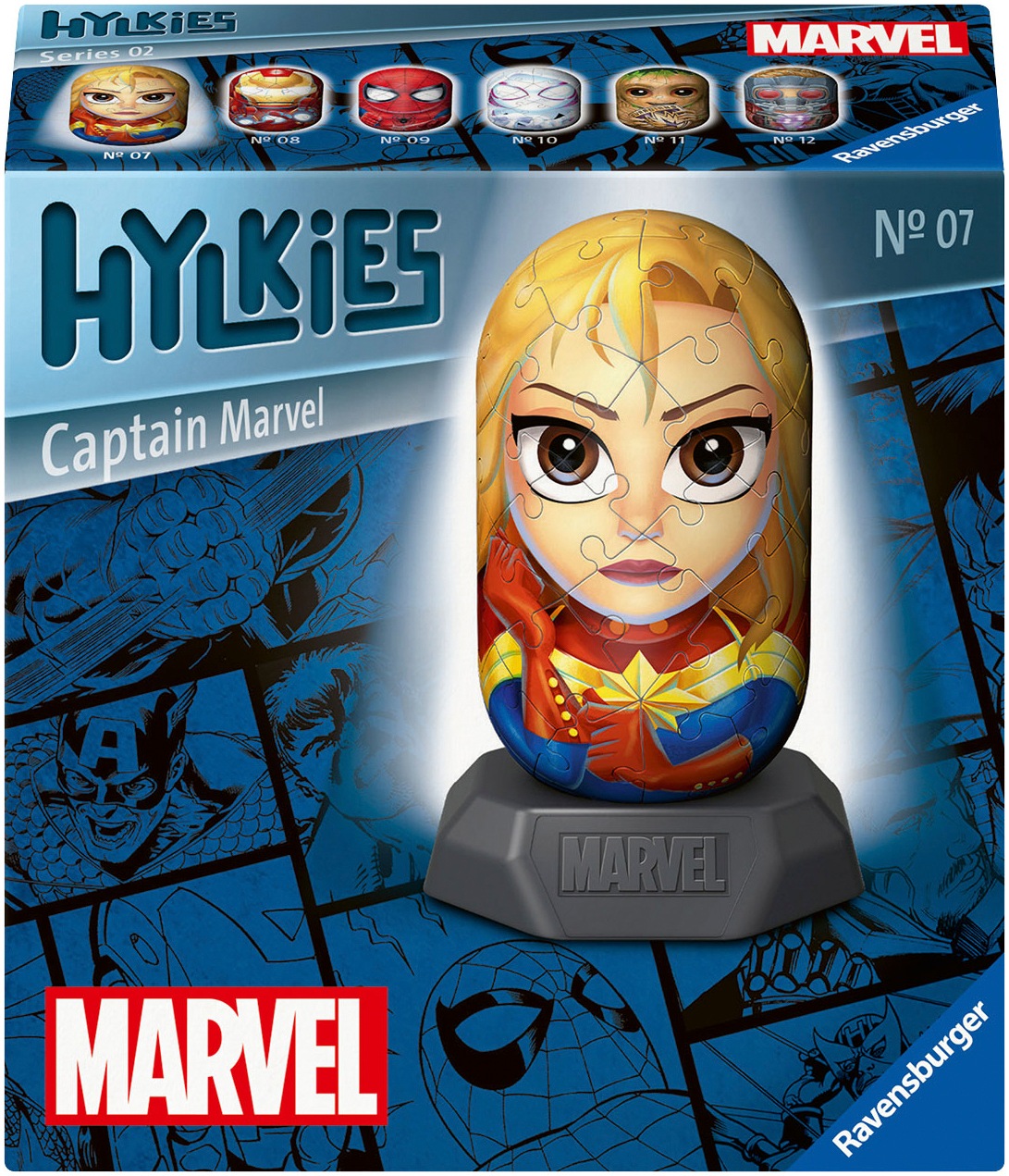Ravensburger 3D-Puzzle »Marvel Heroes, Hylkies Sammelfigur #07 Captain Marvel«, Made in Europe