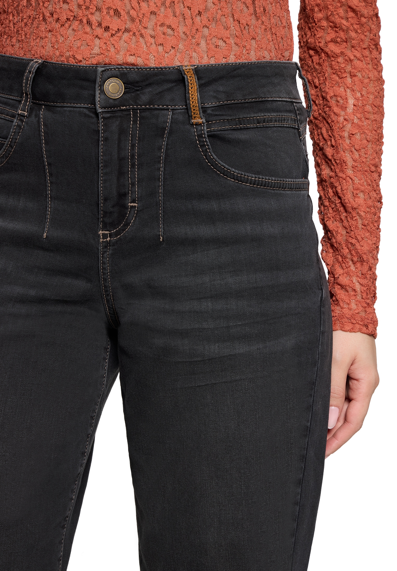 Cartoon Ankle-Jeans »Damen mit Waschung«