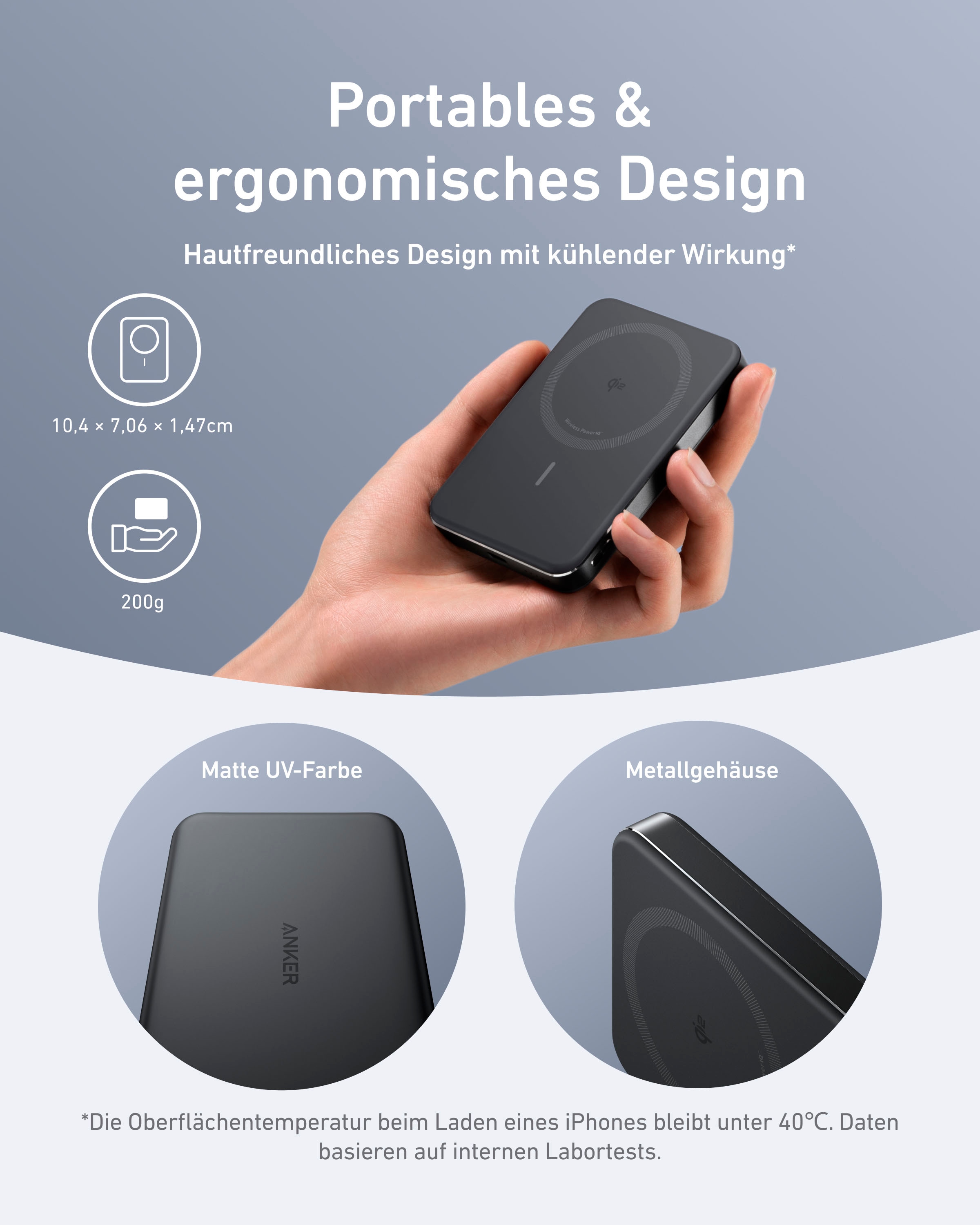 Anker Powerbank »MagGo Powerbank (10.000mAh, Slim)«, 10000 mAh