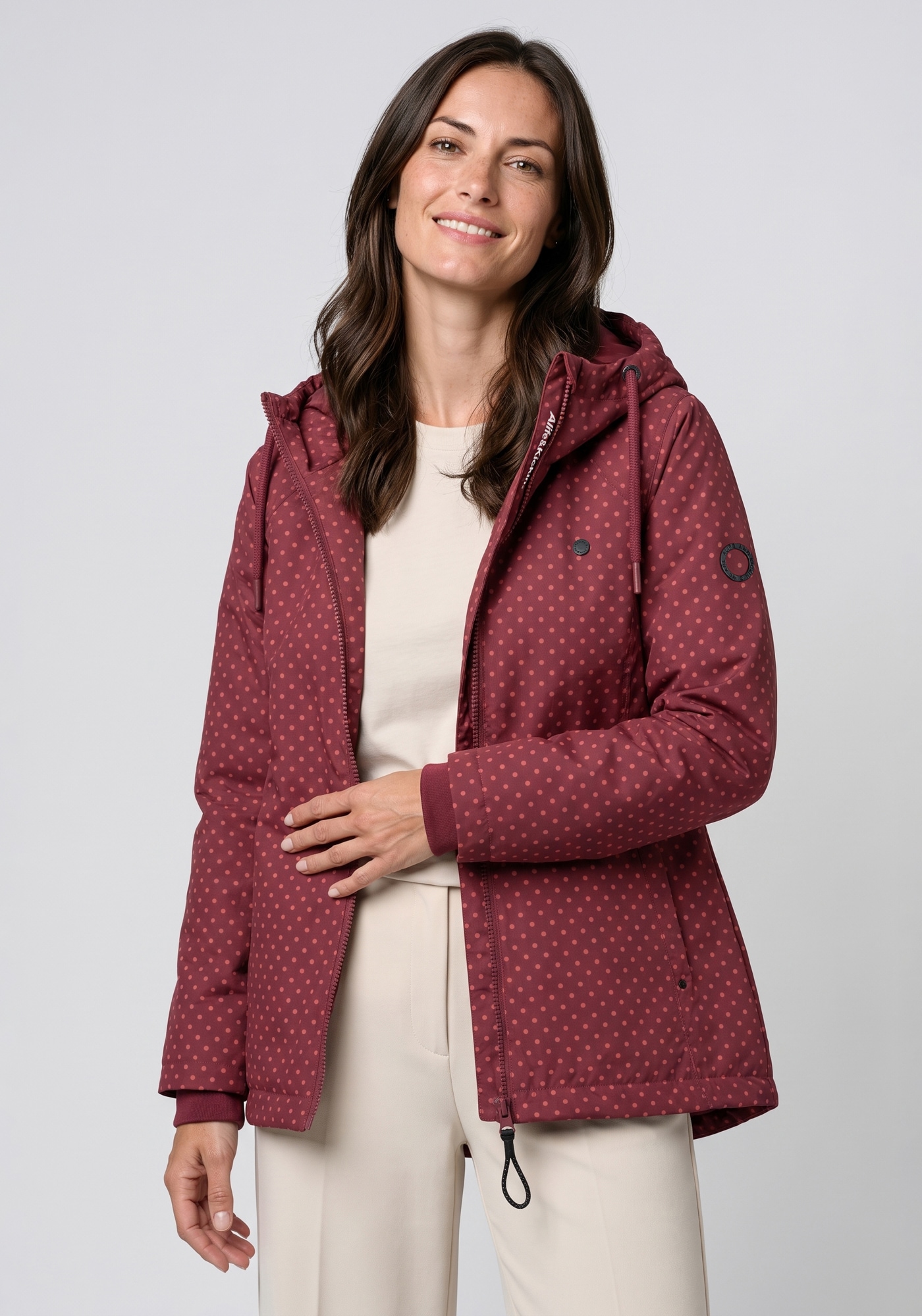 Alife & Kickin Outdoorjacke »LILOUAKB« mit Kapuze aus Polyester, wasserabweisend, normale Passform, mit Reißverschluss