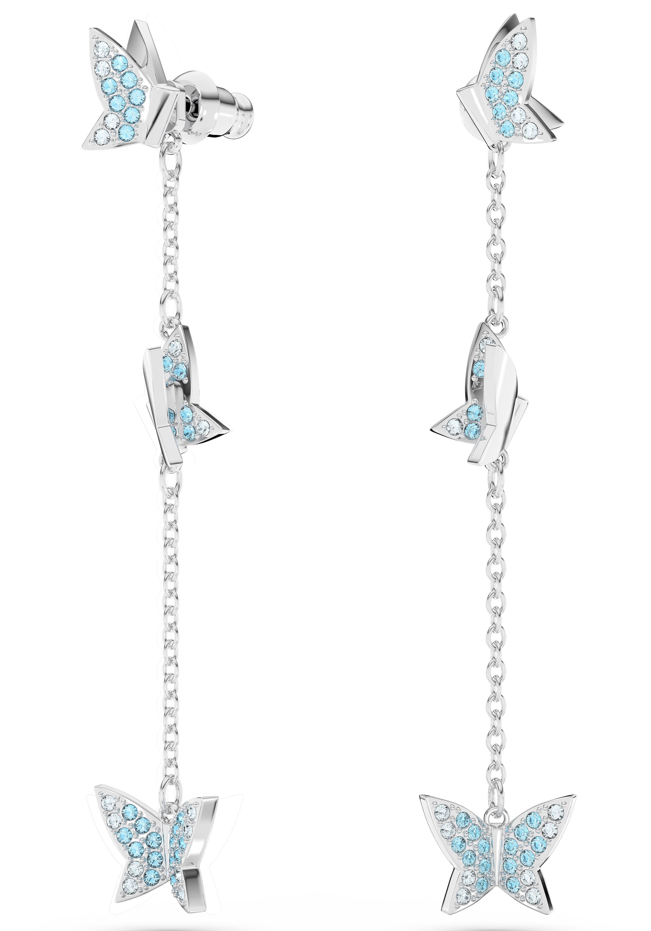 Swarovski Paar Ohrhänger »Lilia Drop-Ohrhänger, Schmetterling, 5662182«, mit Swarovski® Kristall - Einhänger abnehmbar